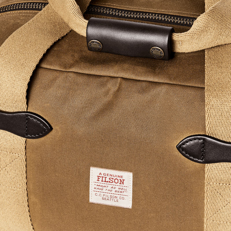 SMALL TIN CLOTH DUFFLE BAG - DARK TAN