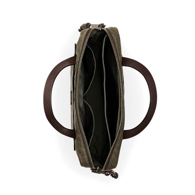 TIN CLOTH COMPACT BRIEFCASE - Otter Green