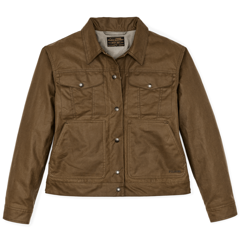 Women's Short Lined Cruiser Jacket Dark Tan - Main Image
