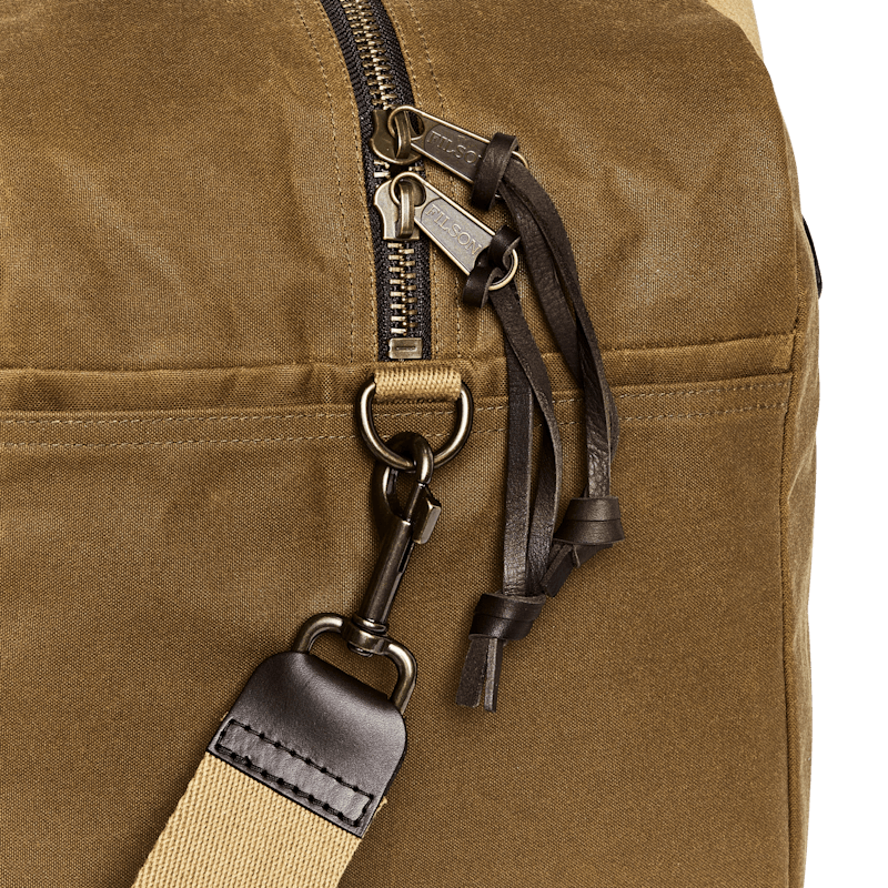 MEDIUM TIN CLOTH DUFFLE BAG - DARK TAN