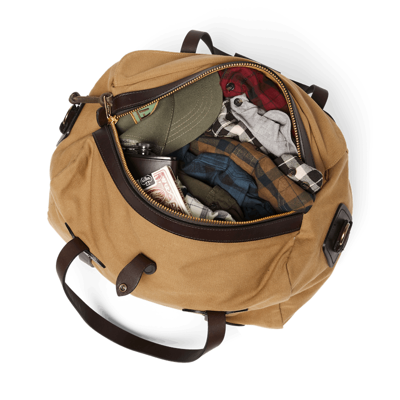 RUGGED TWILL MEDIUM DUFFLE BAG - TAN