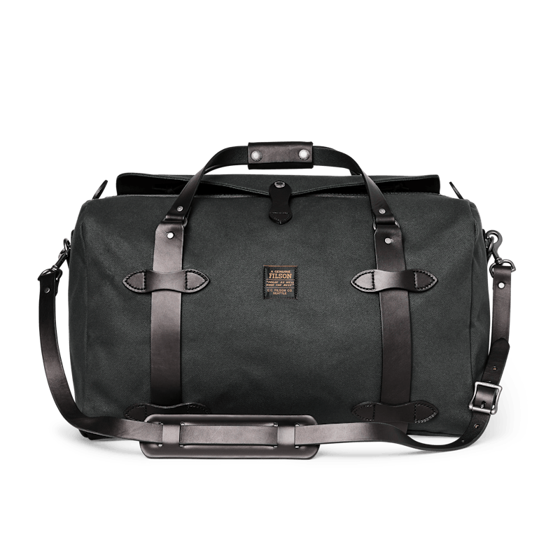 MEDIUM RUGGED TWILL DUFFLE BAG - FADED BLACK