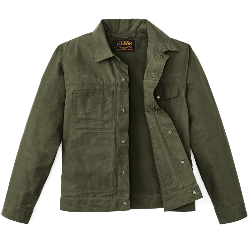 Dry Wax Short Cruiser Jacket - Olive