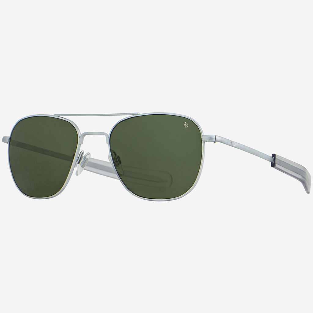 Original Pilot - Silver/Green Glass-Polarized