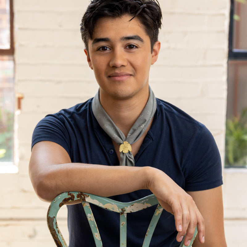 small brass thunderbird bandana slide