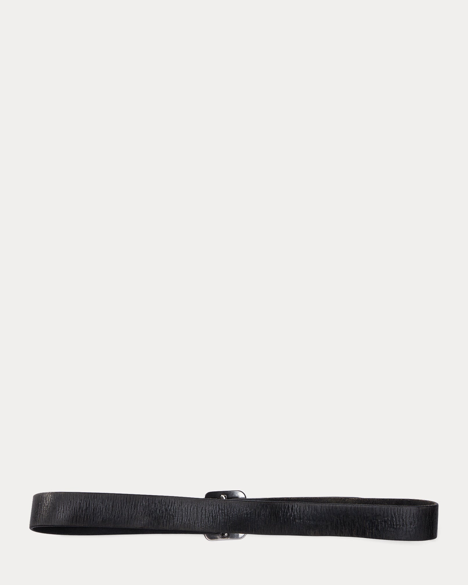 RRL Hand-Burnished Leather Belt - Vintage Black