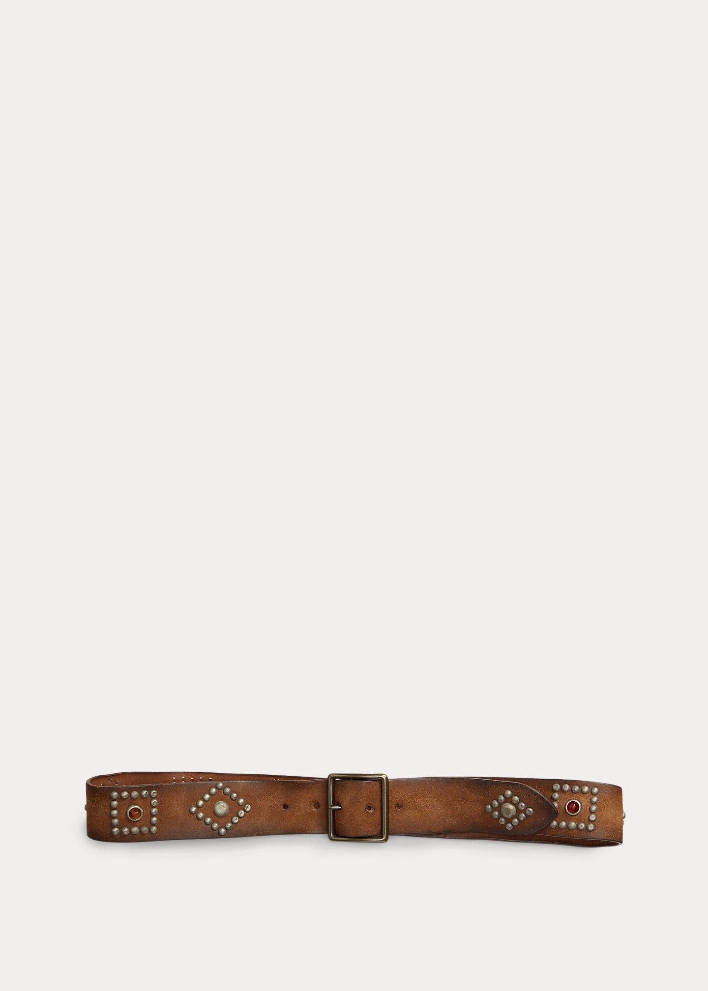 RRL Studded Roughout Leather Belt