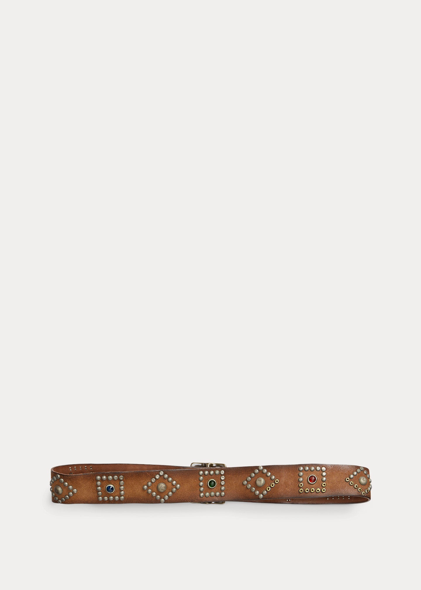 RRL Studded Roughout Leather Belt