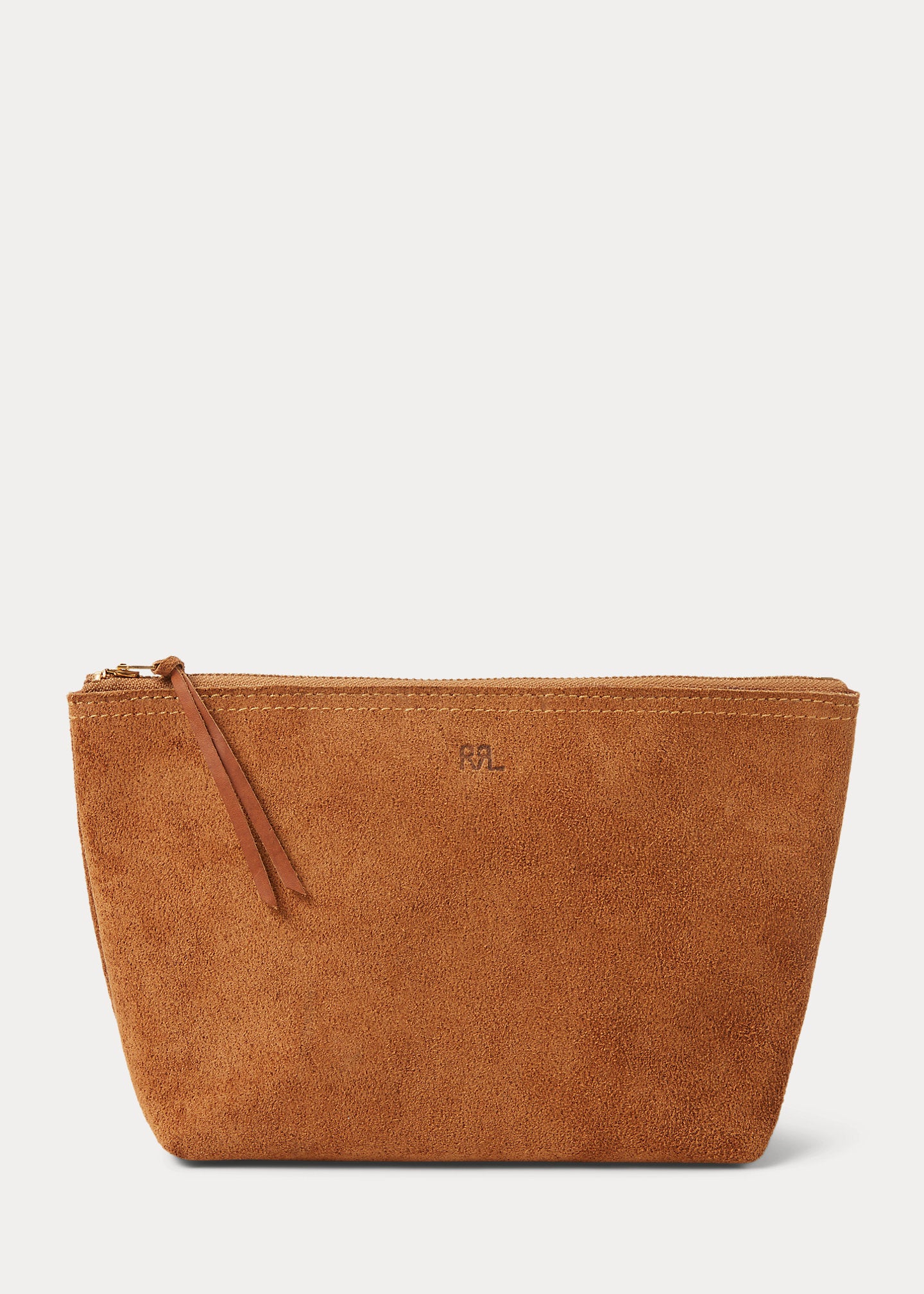 Tan Suede Jewelry Pouch