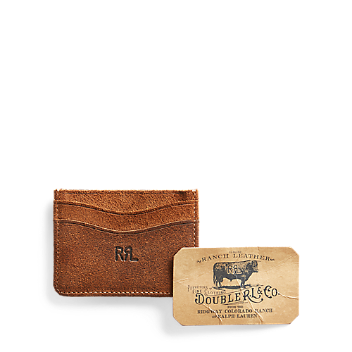 RRL Roughout Suede Card Holder