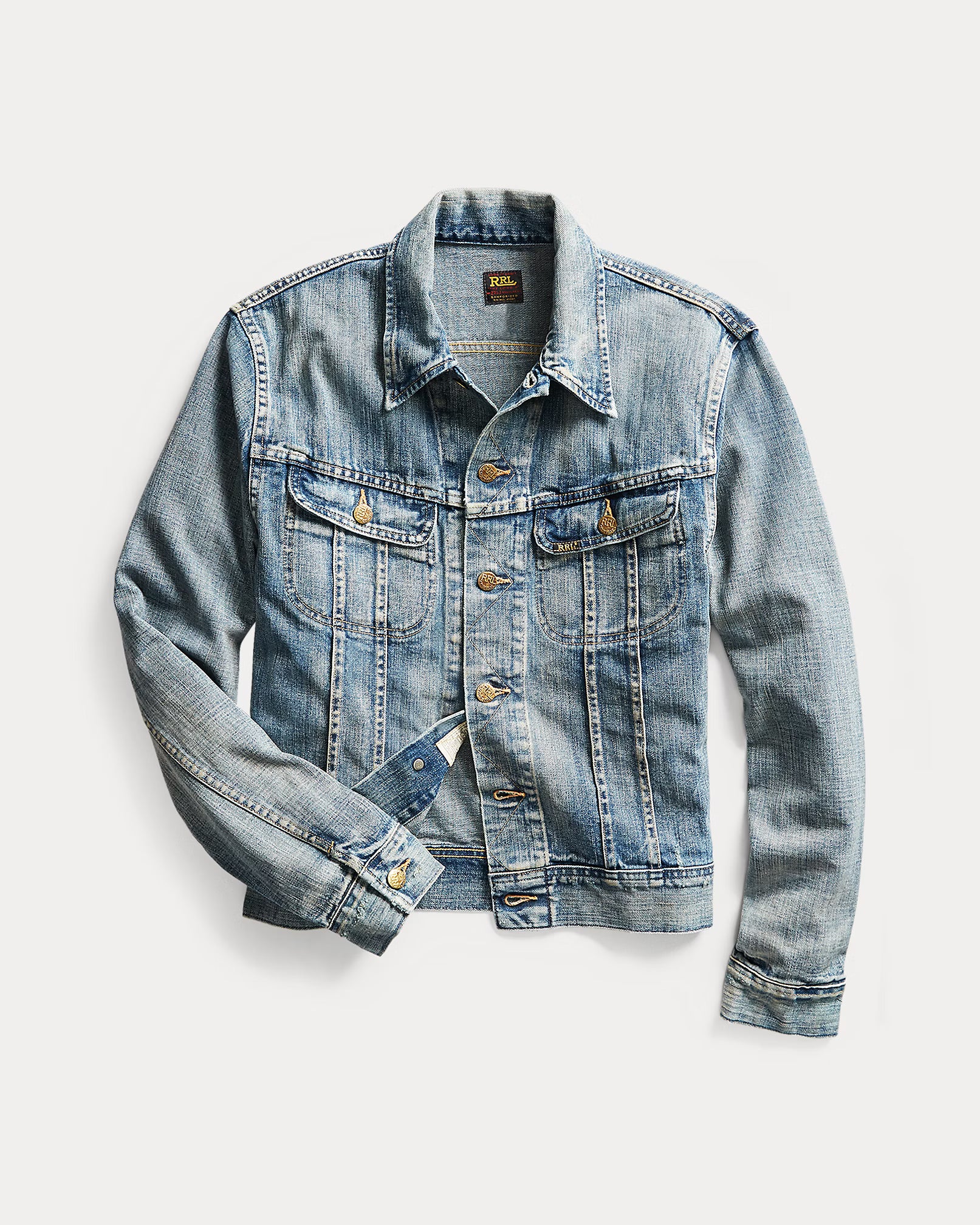 RRL Leeland Indigo Denim Trucker Jacket