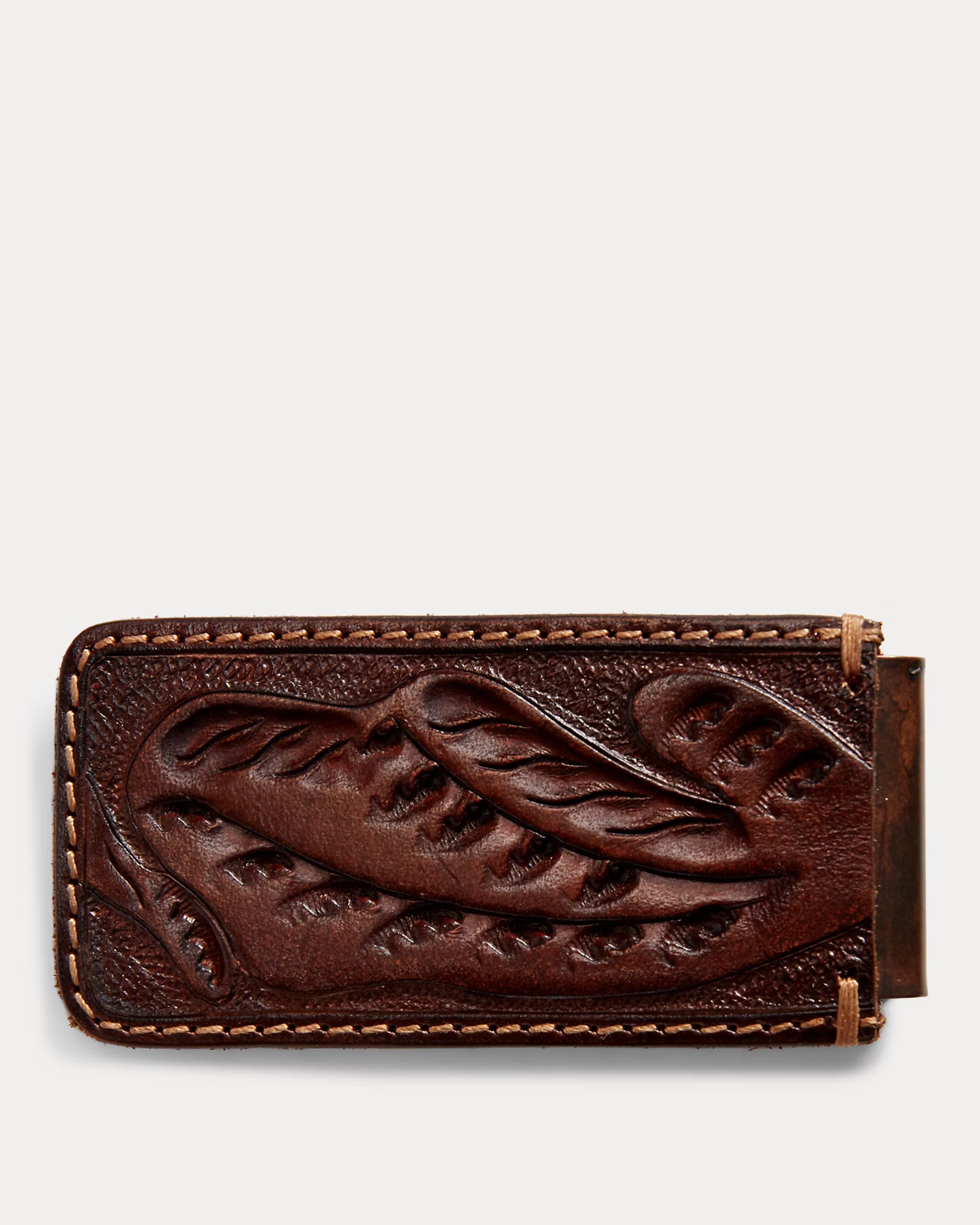 RRL Hand-Tooled Leather Money Clip