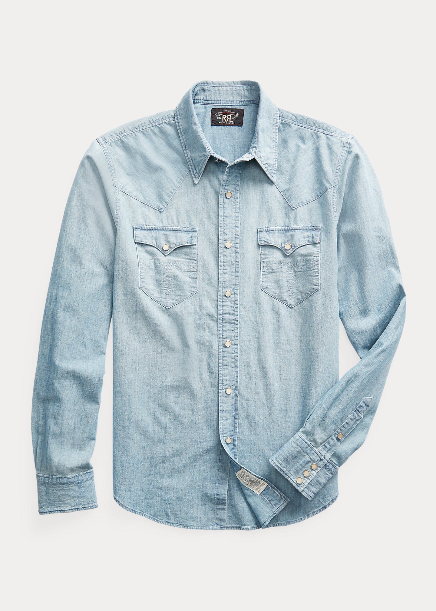 Slim Fit Chambray Western Shirt