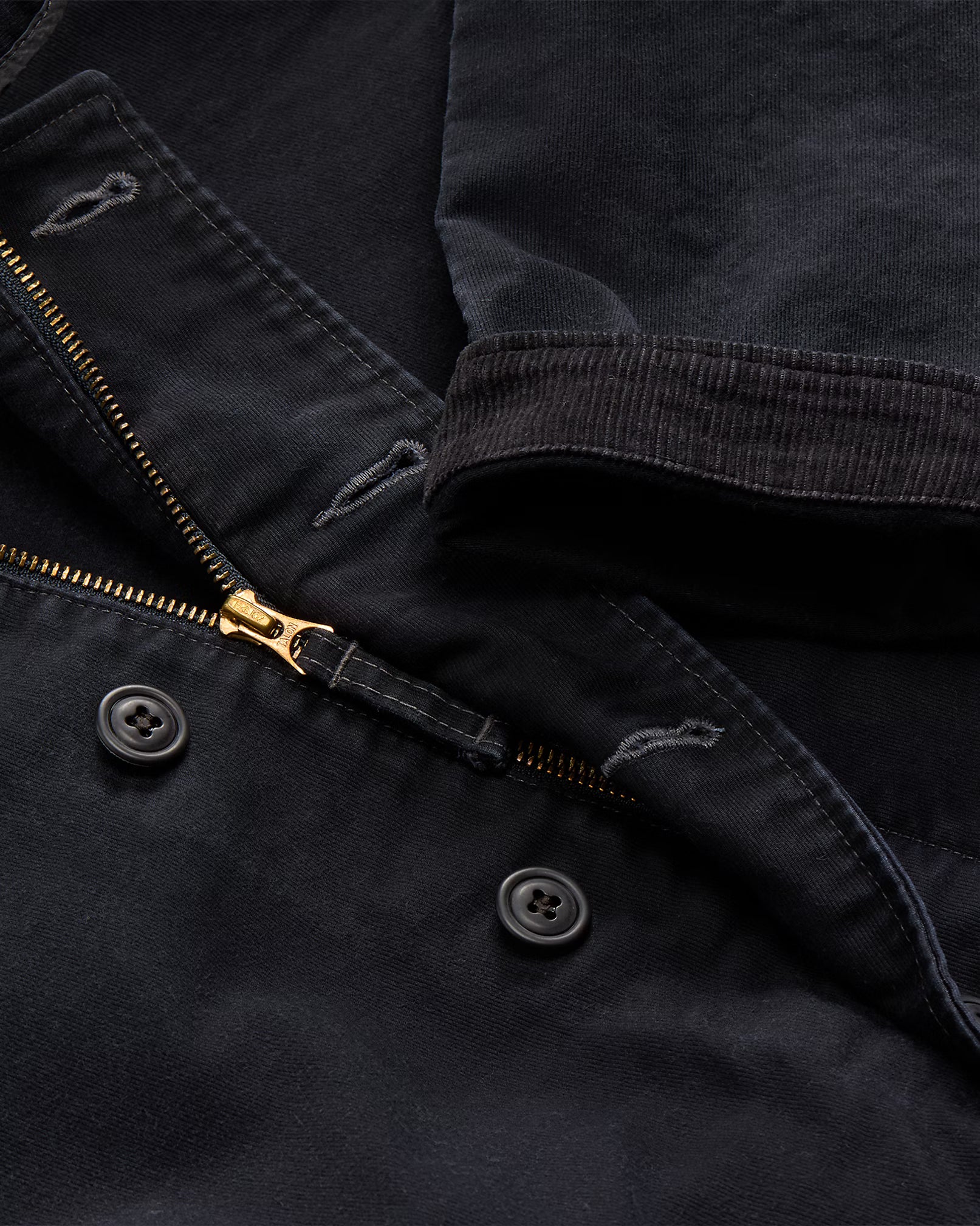 RRL Corduroy-Collar Cotton Deck Jacket - Dark Navy