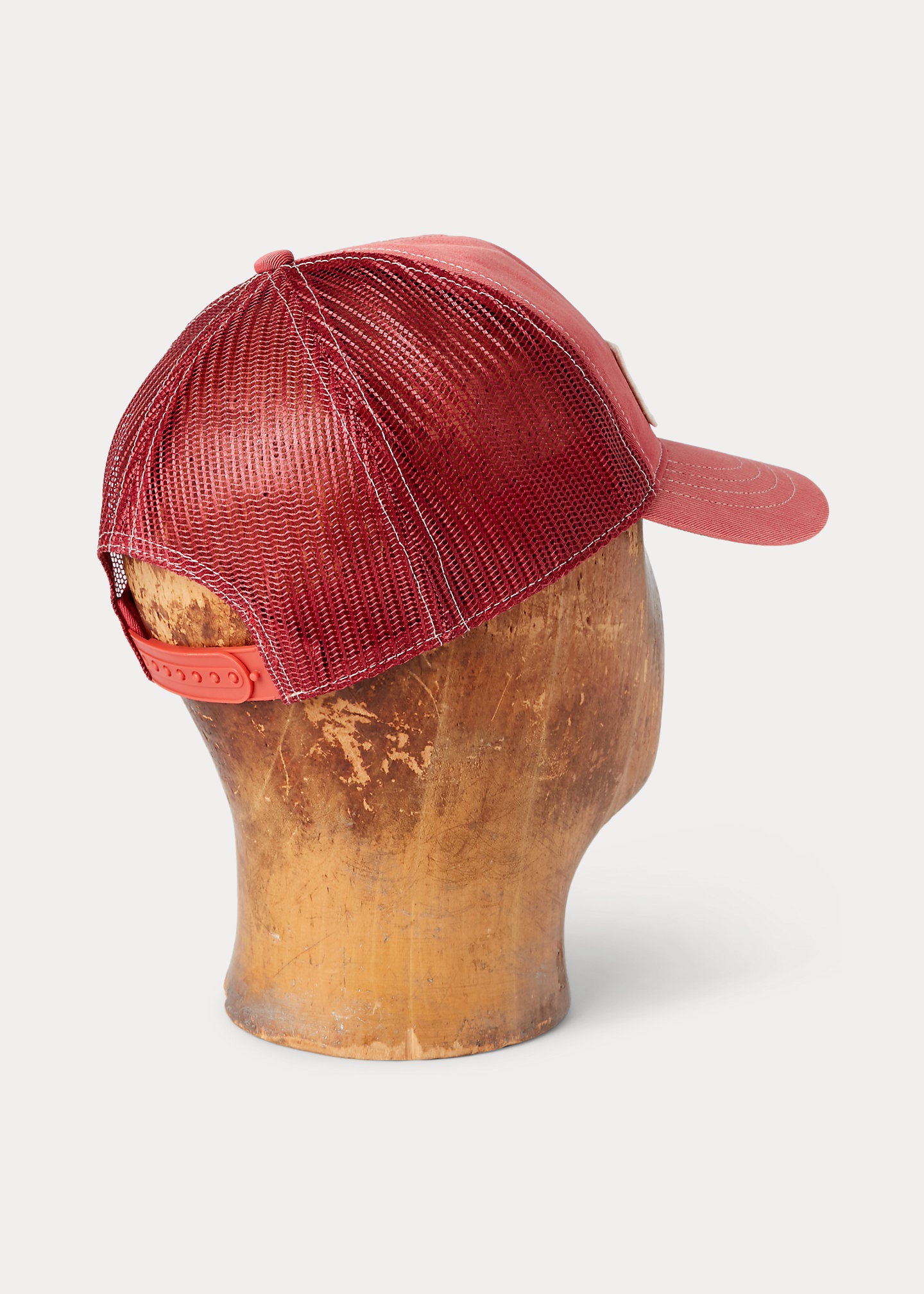 RRL Logo-Patch Twill Trucker Cap - Faded Red