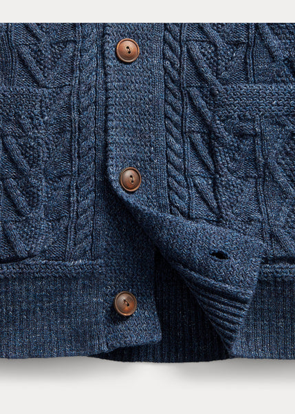 RRL Aran-Knit Cotton Cardigan