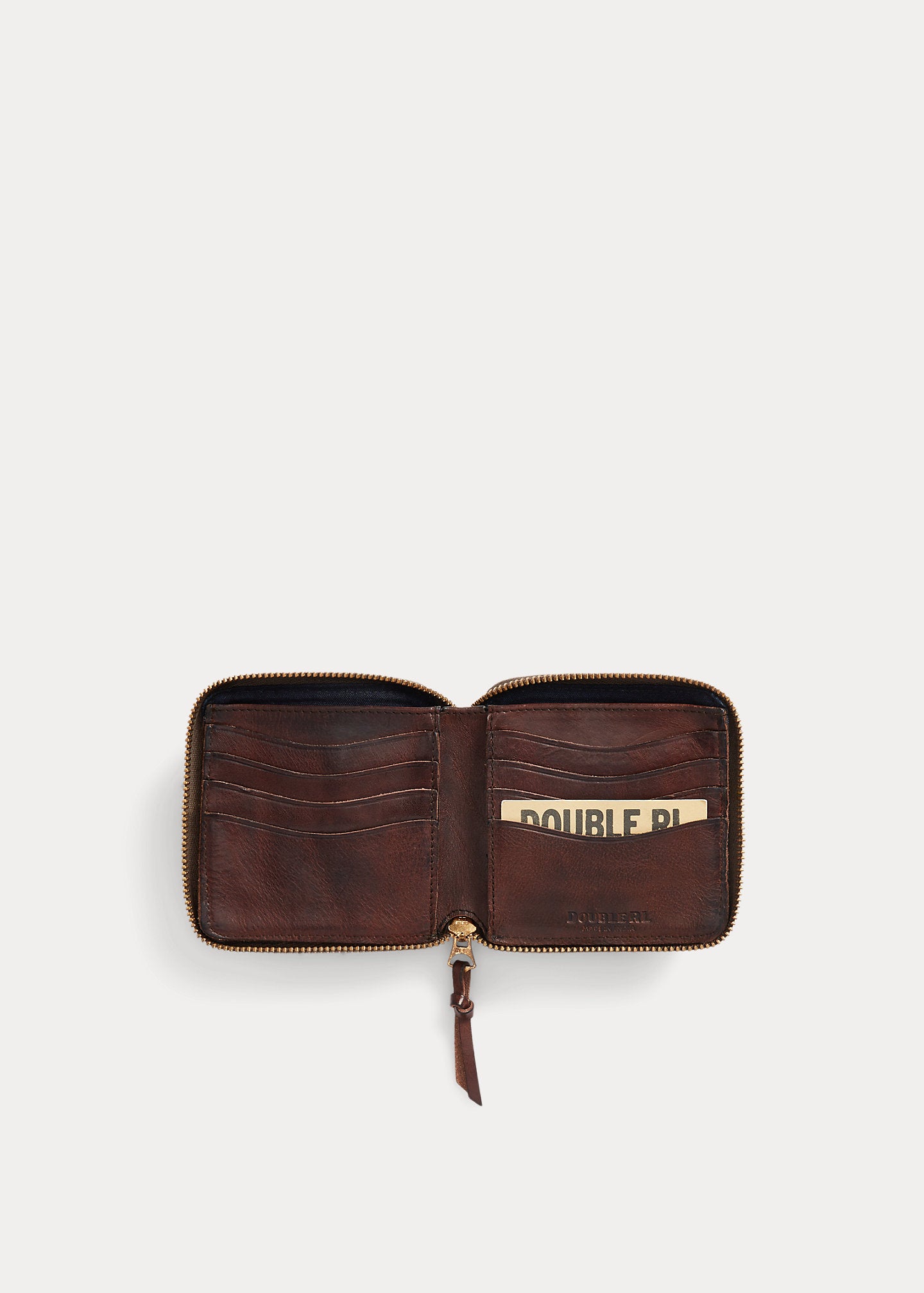 RRL Leather Zip Wallet