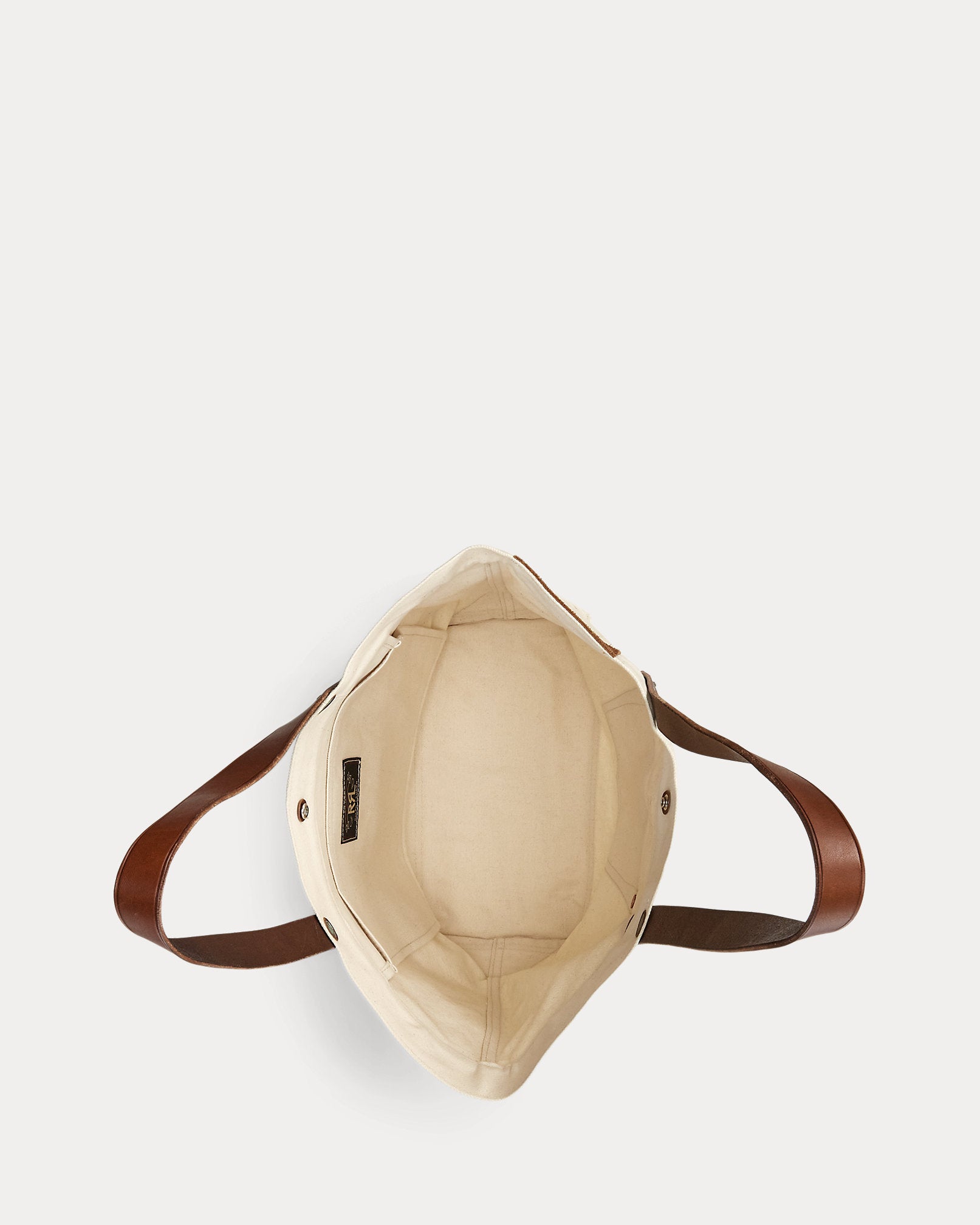 RRL Leather-Trim Twill Tote - Beige
