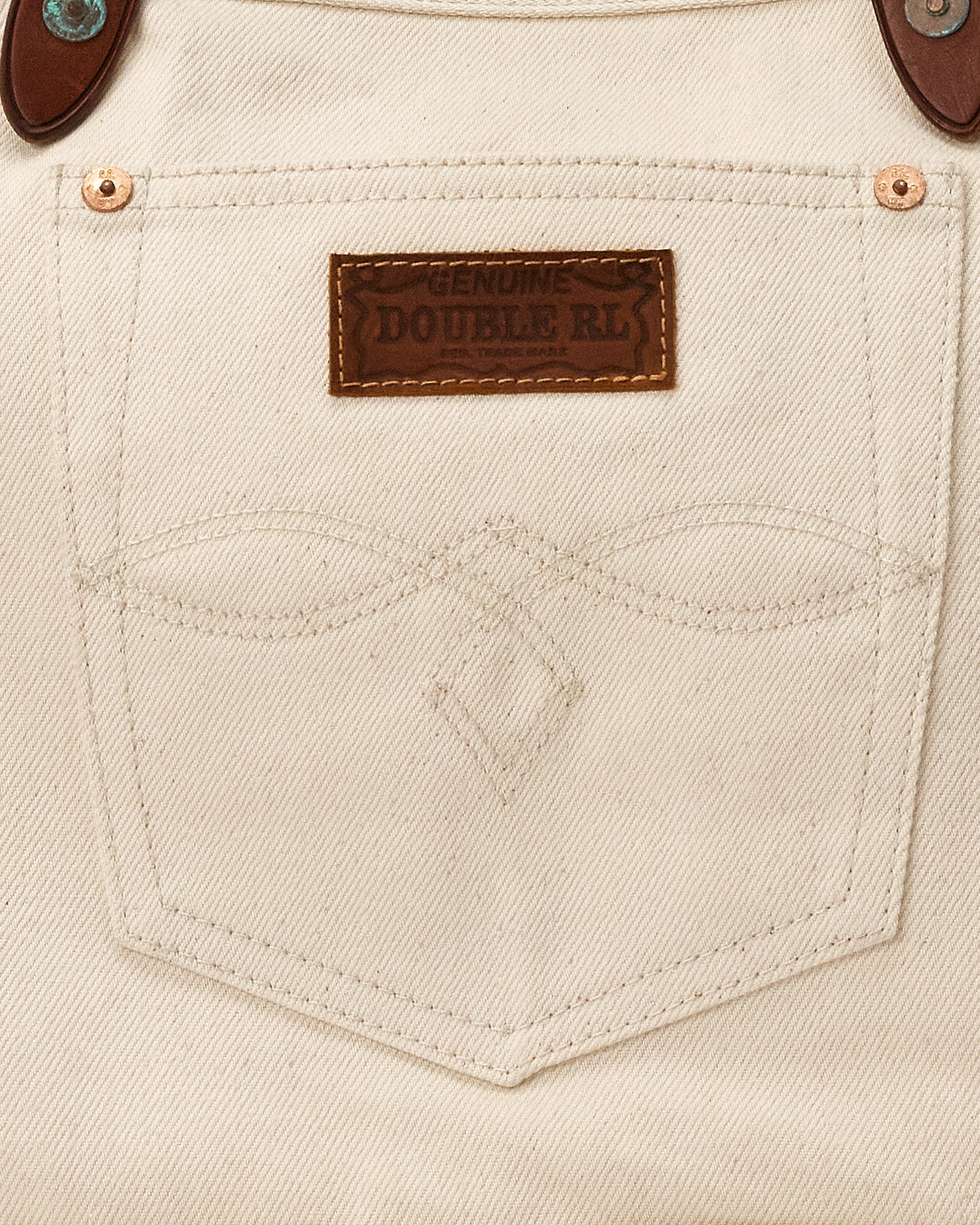 RRL Leather-Trim Twill Tote - Beige