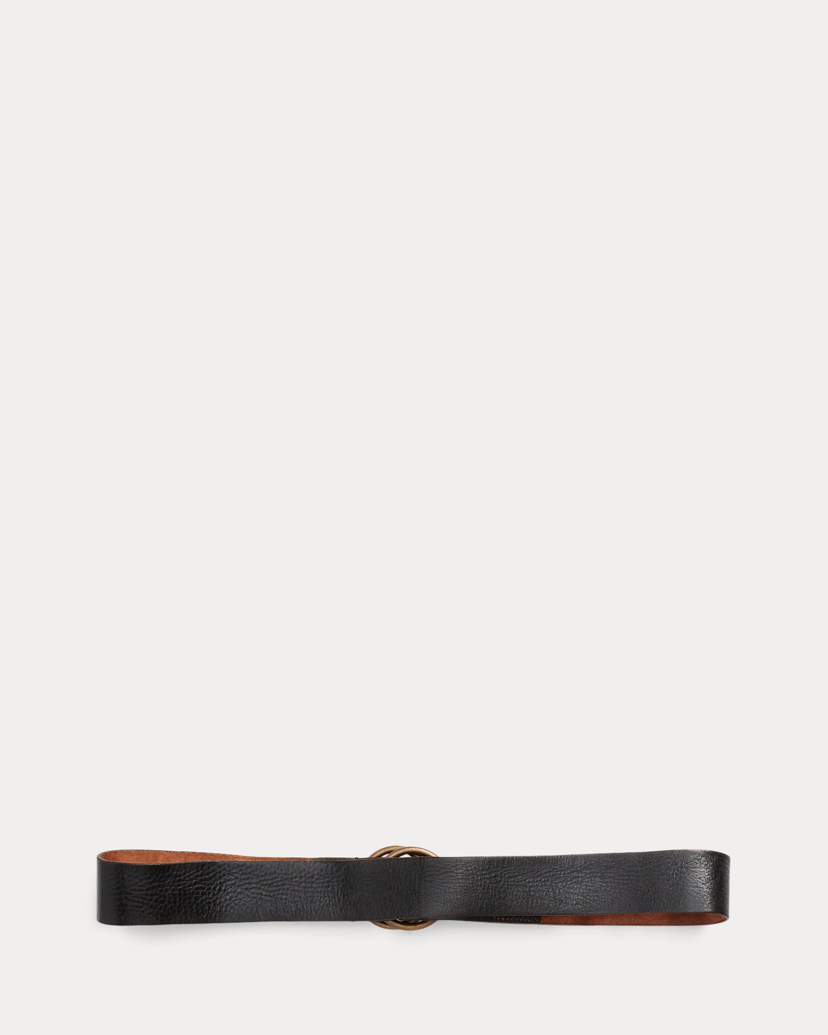 RRL Leather Double–O-Ring Belt