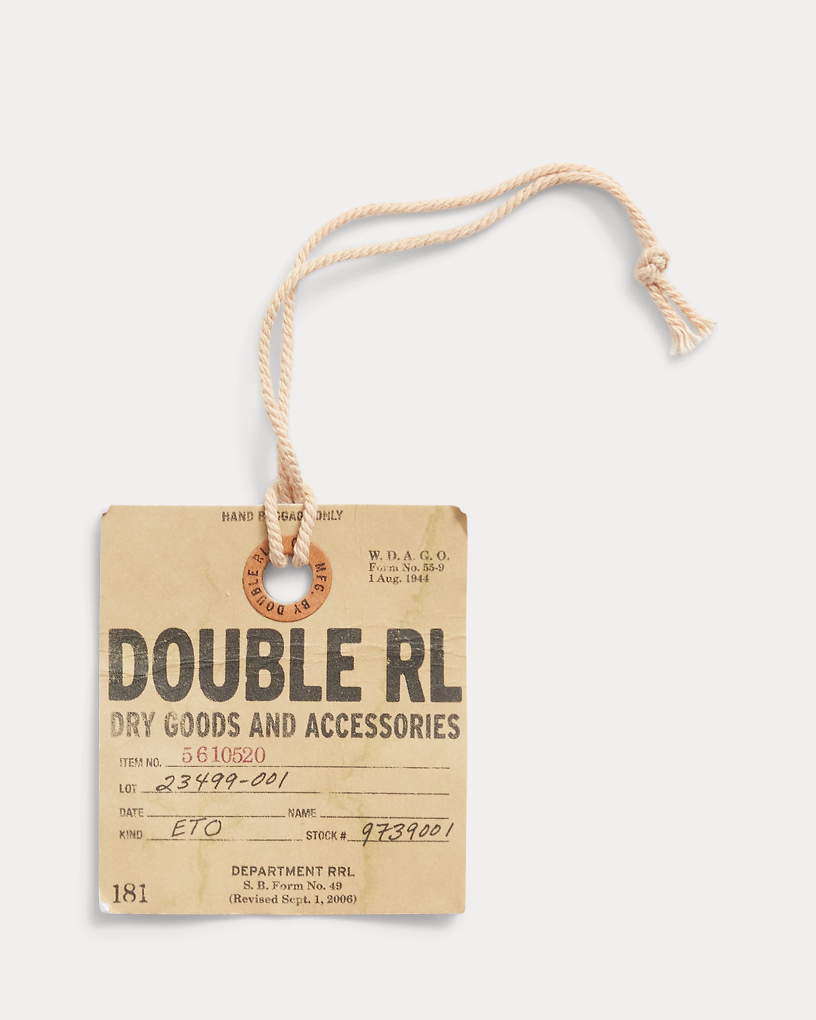 RRL Leather Double–O-Ring Belt