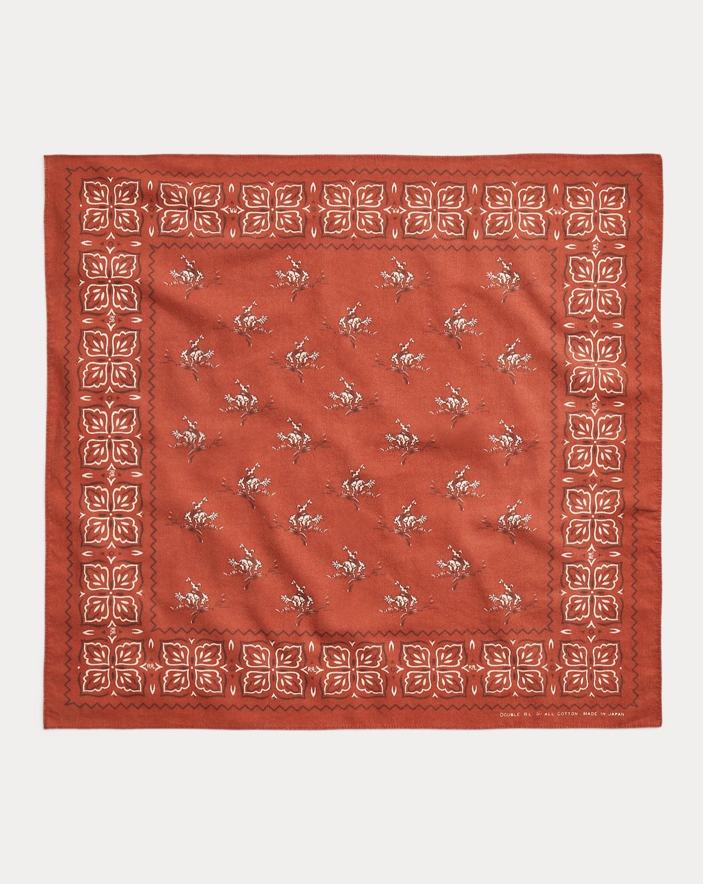 RRL Rancher Screenpring Cotton Bandana Scarf