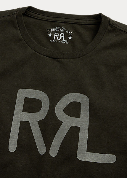 RRL Logo Jersey T-Shirt Faded Black