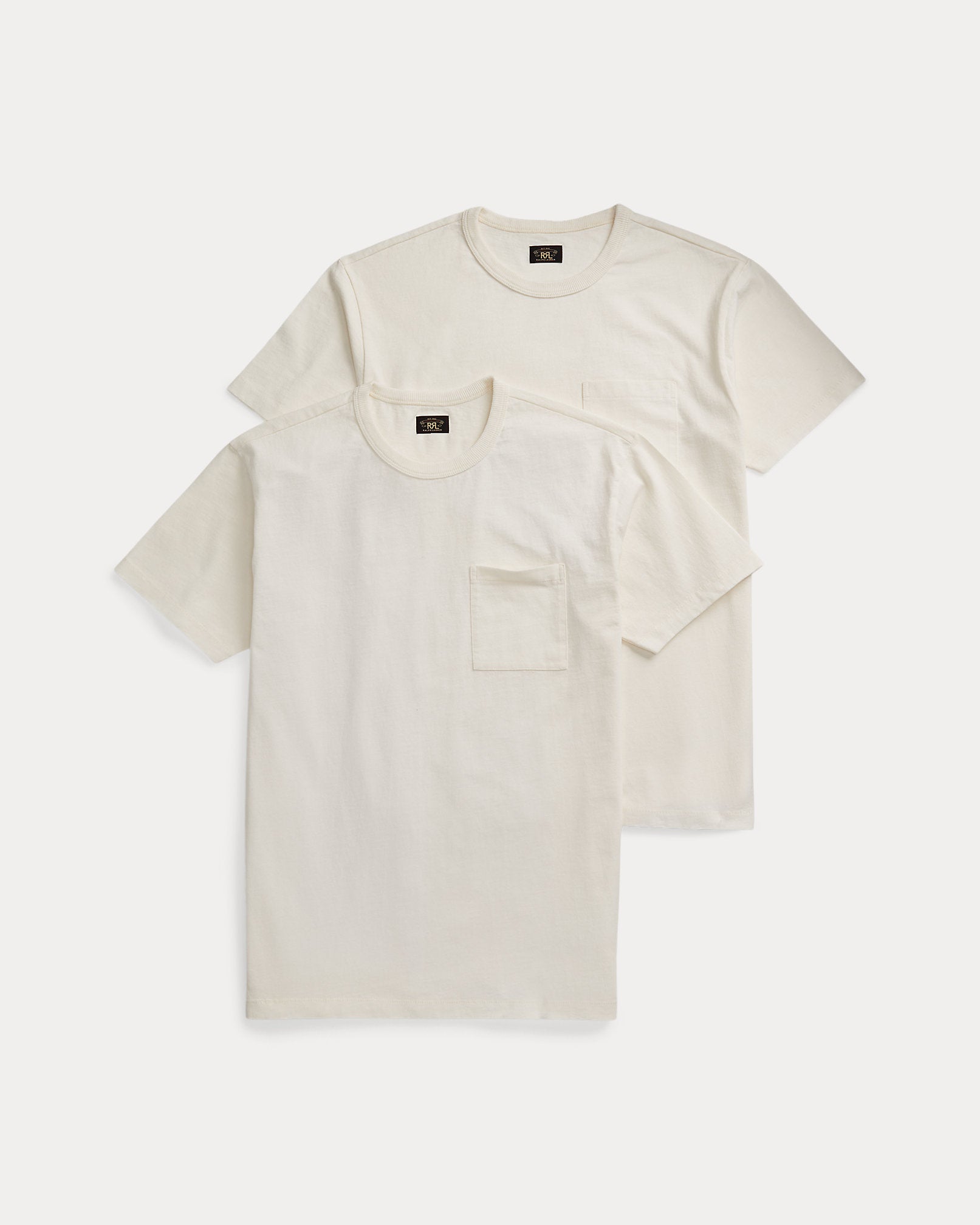 RRL Garment-Dyed Pocket T-Shirt 2-Pack - White