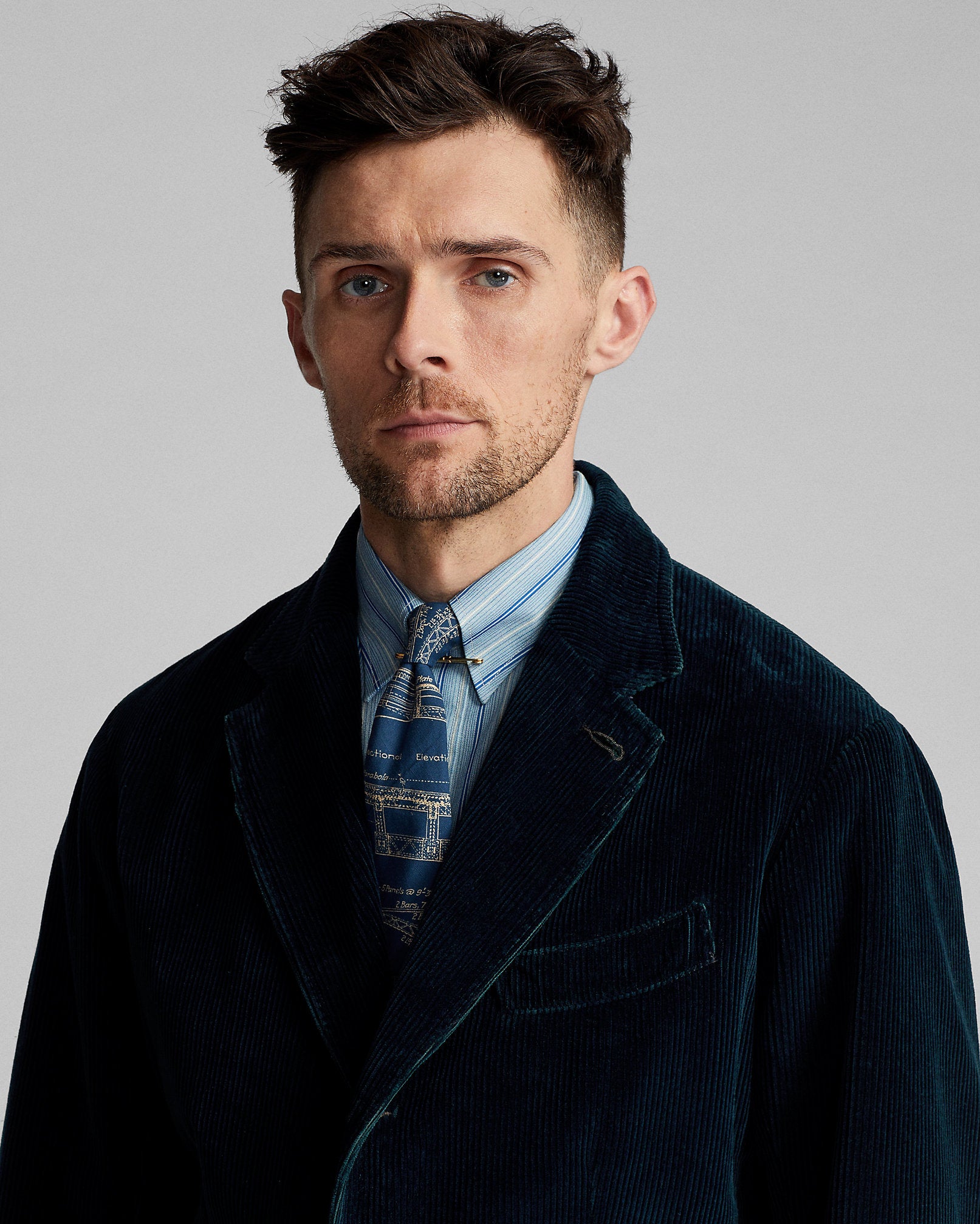 RRL Unconstructed Indigo Corduroy Sport Coat - Indigo