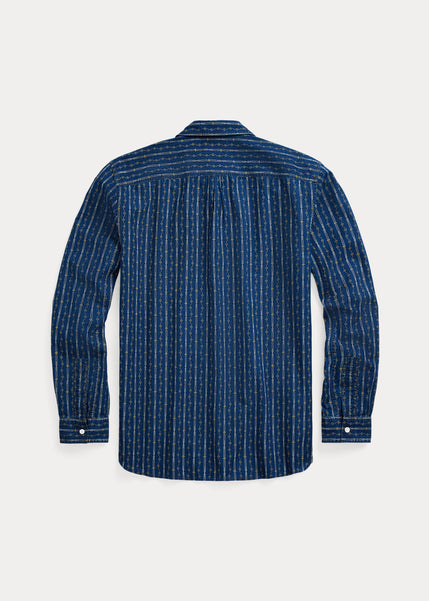 RRl Indigo Print Woven Workshirt