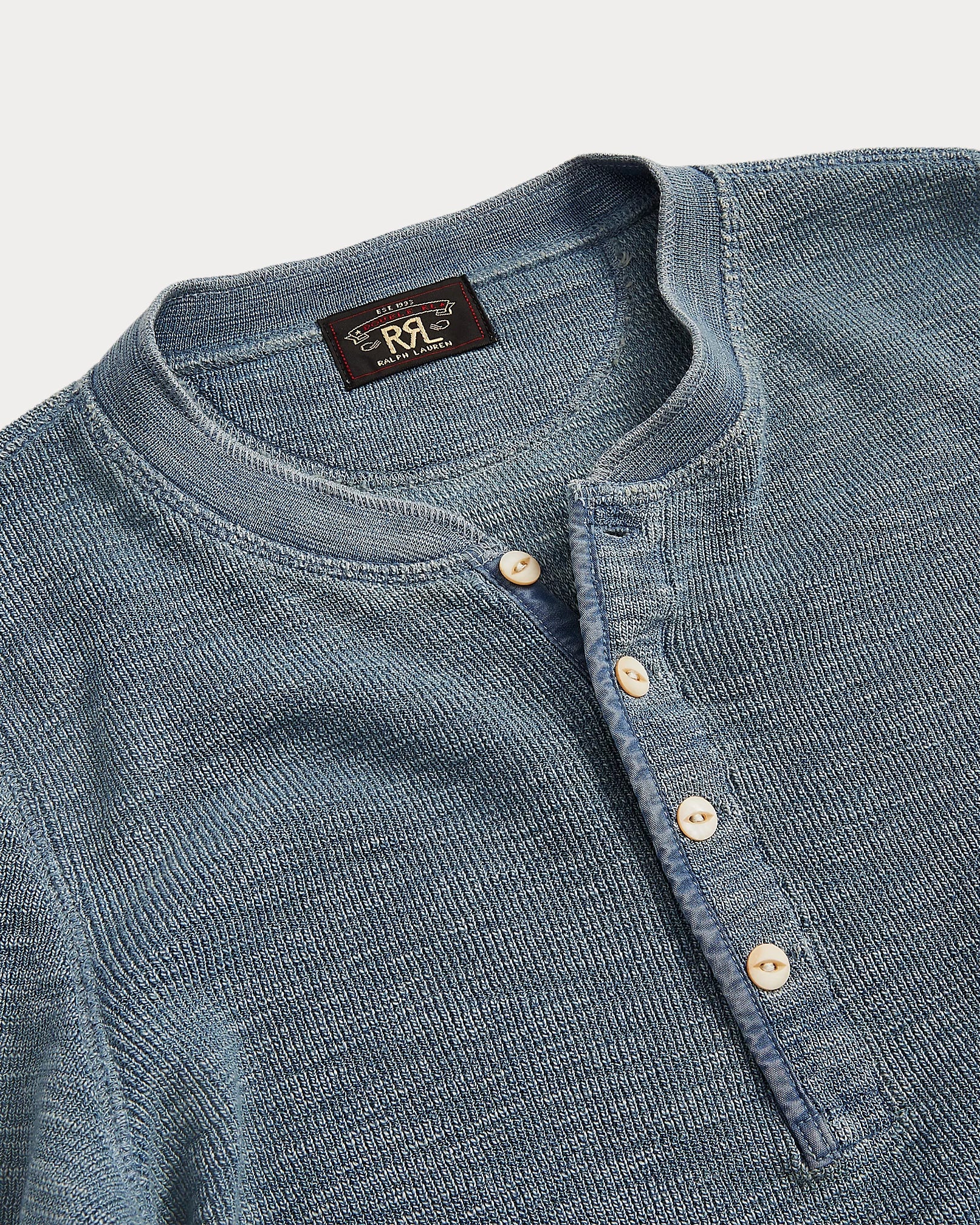 RRL Stretch-Cotton Waffle Henley - Women