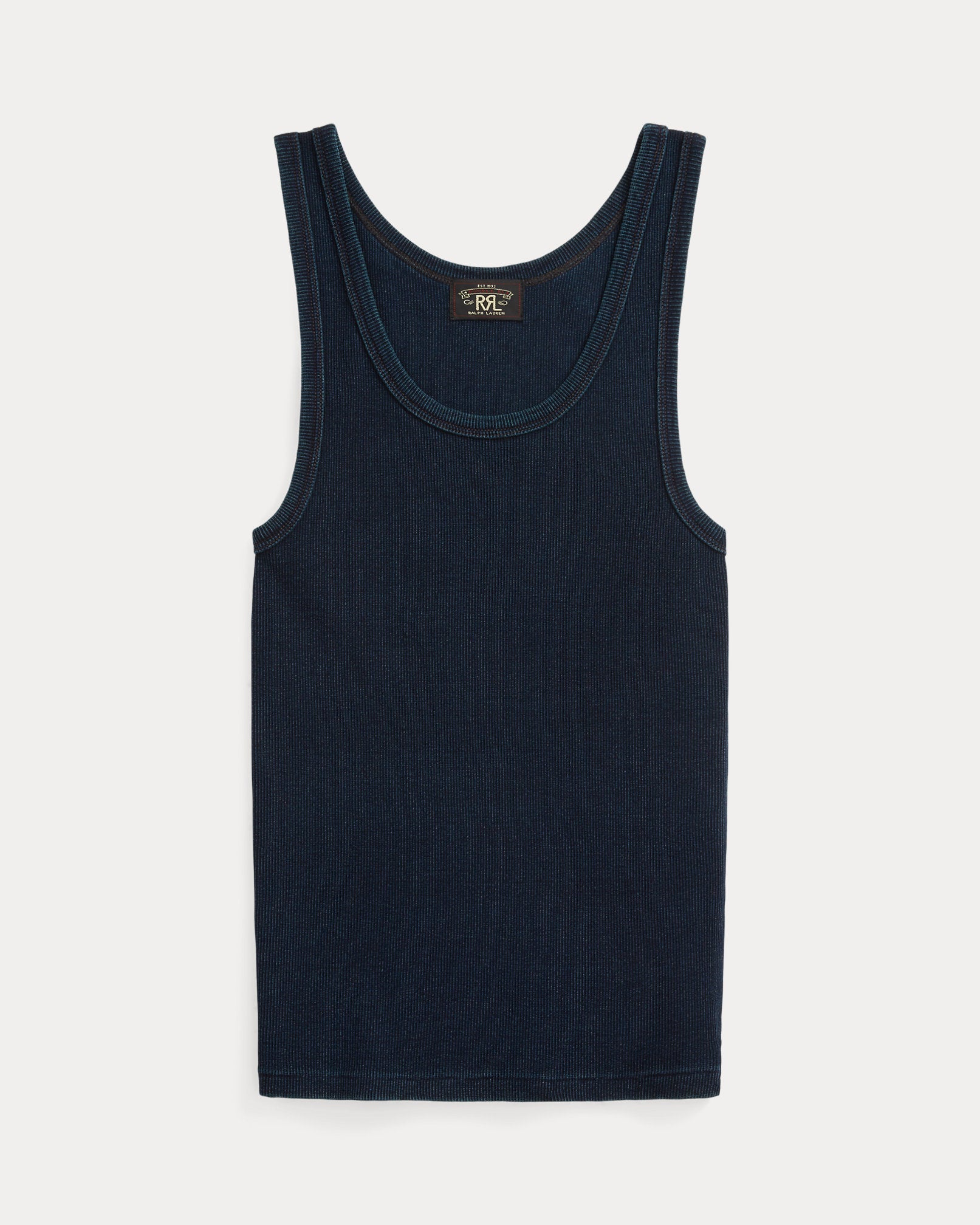 RRL - Stretch Cotton Ribbed Tank - Indigo