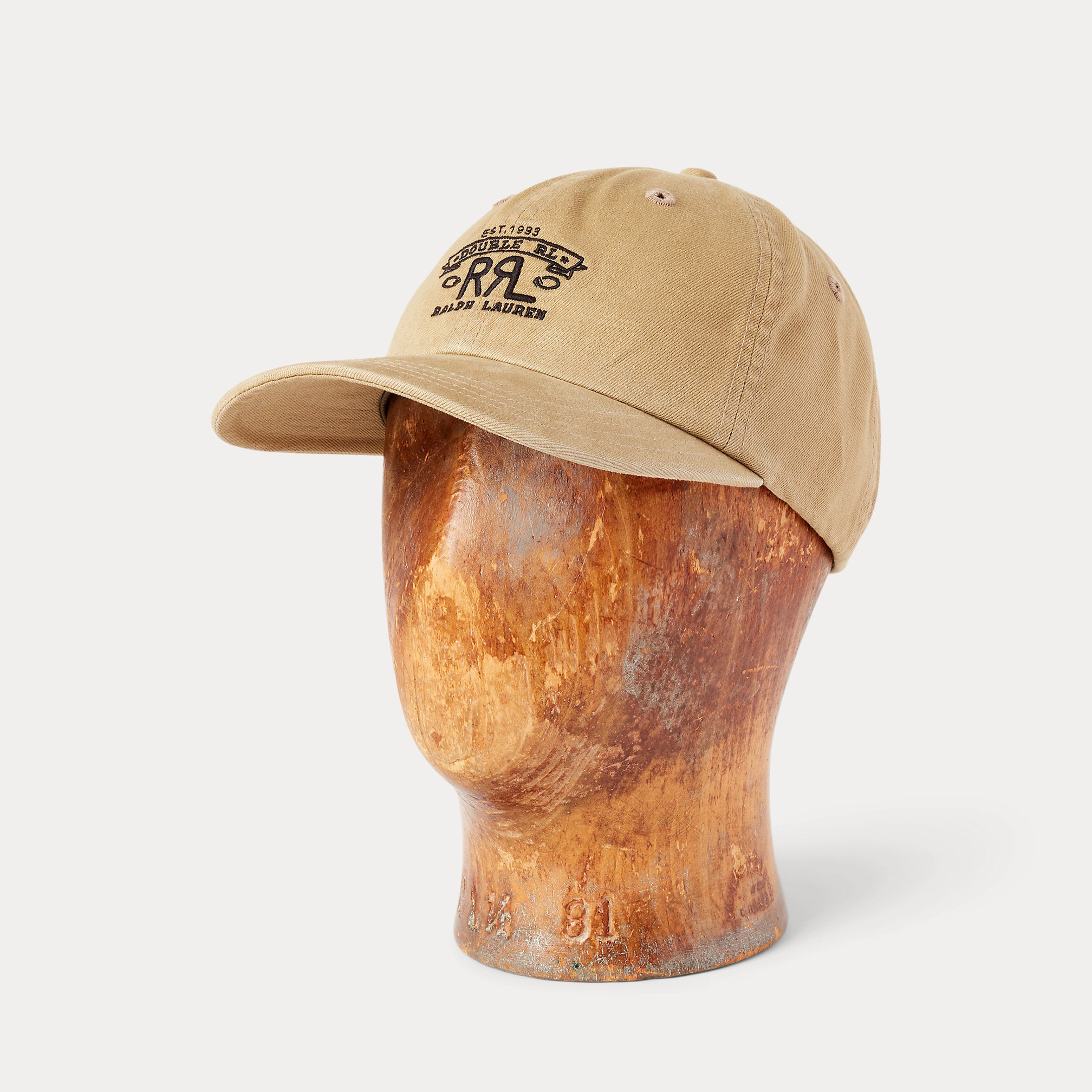 RRL Ranch Logo Twill Ball Cap - Khaki