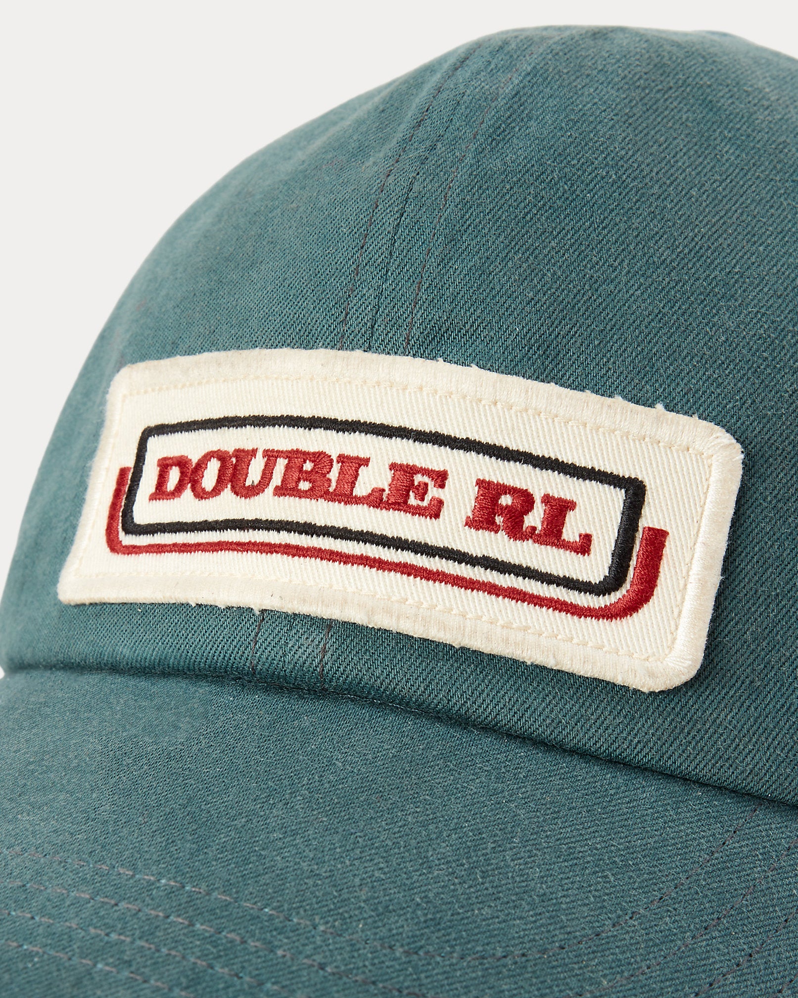 RRL Logo-Patch Twill Trucker Cap - Gas Station Green