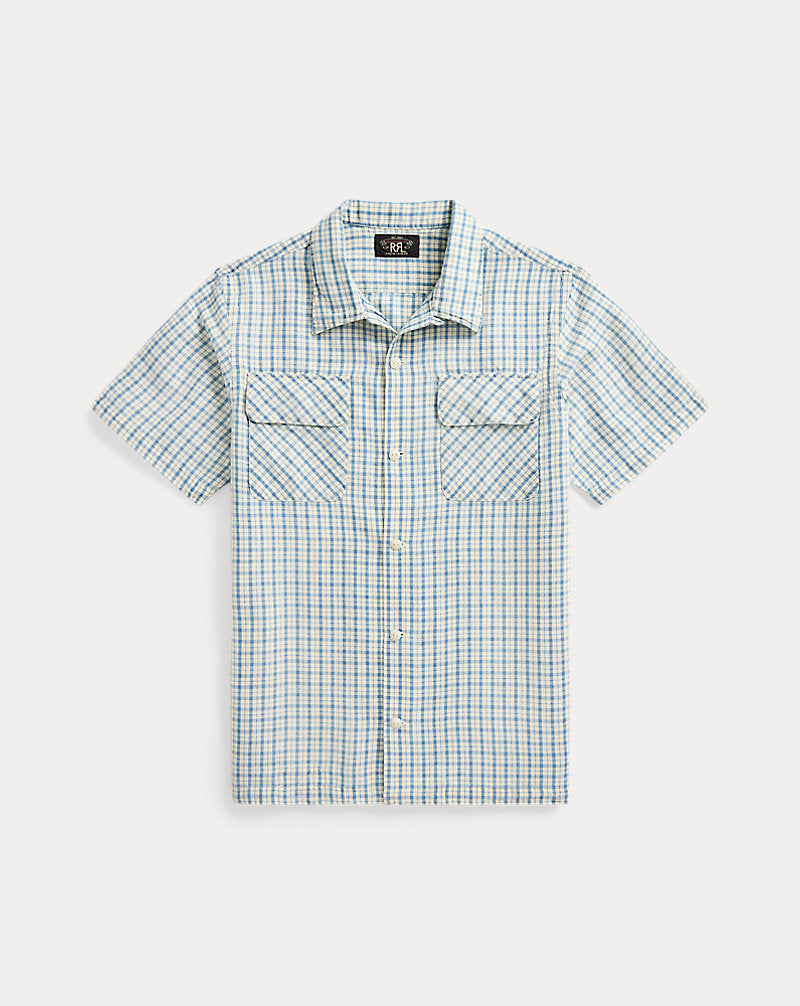 RRL Checked Cotton-Linen Camp Shirt