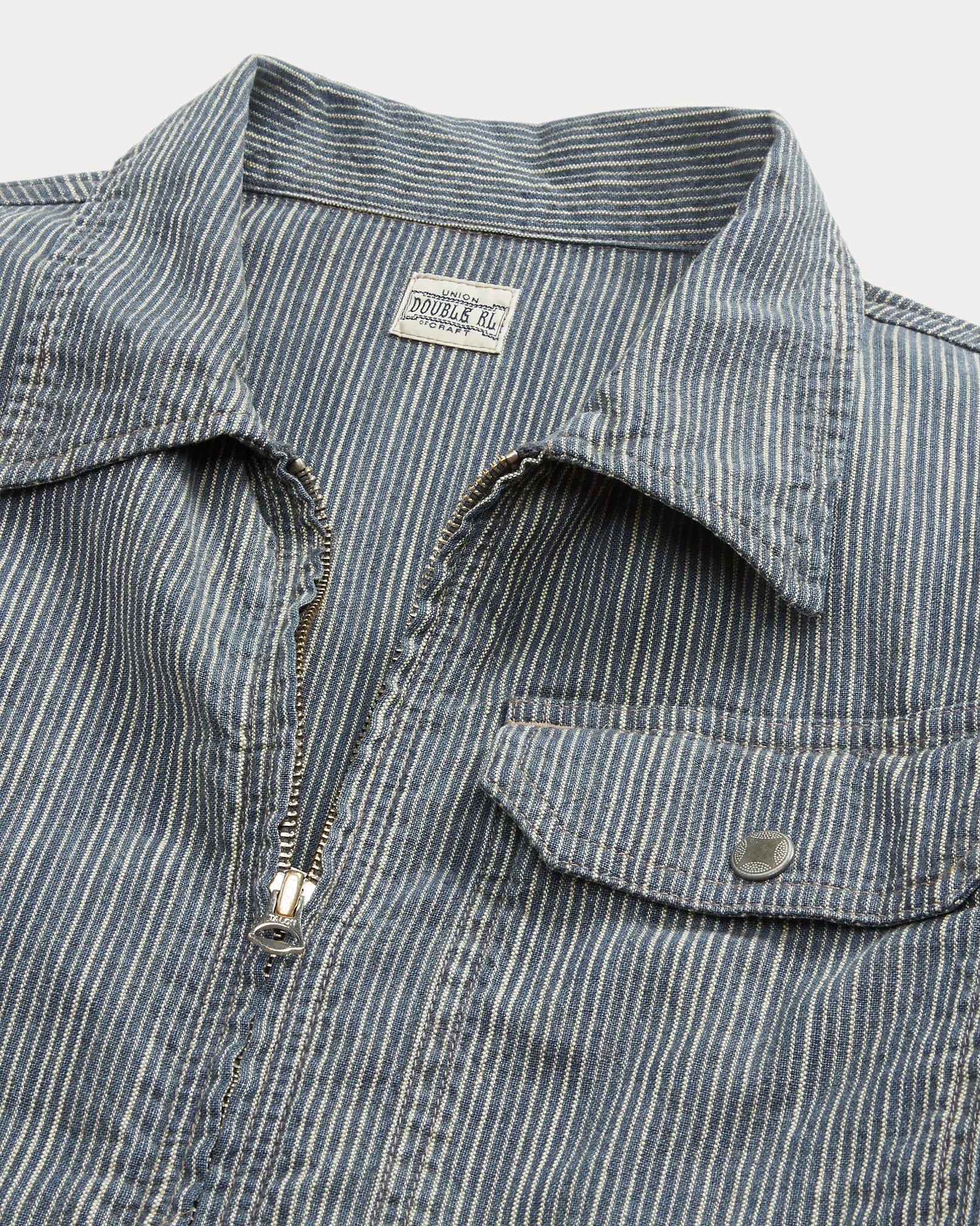 RRL Striped Cotton-Linen Jacket