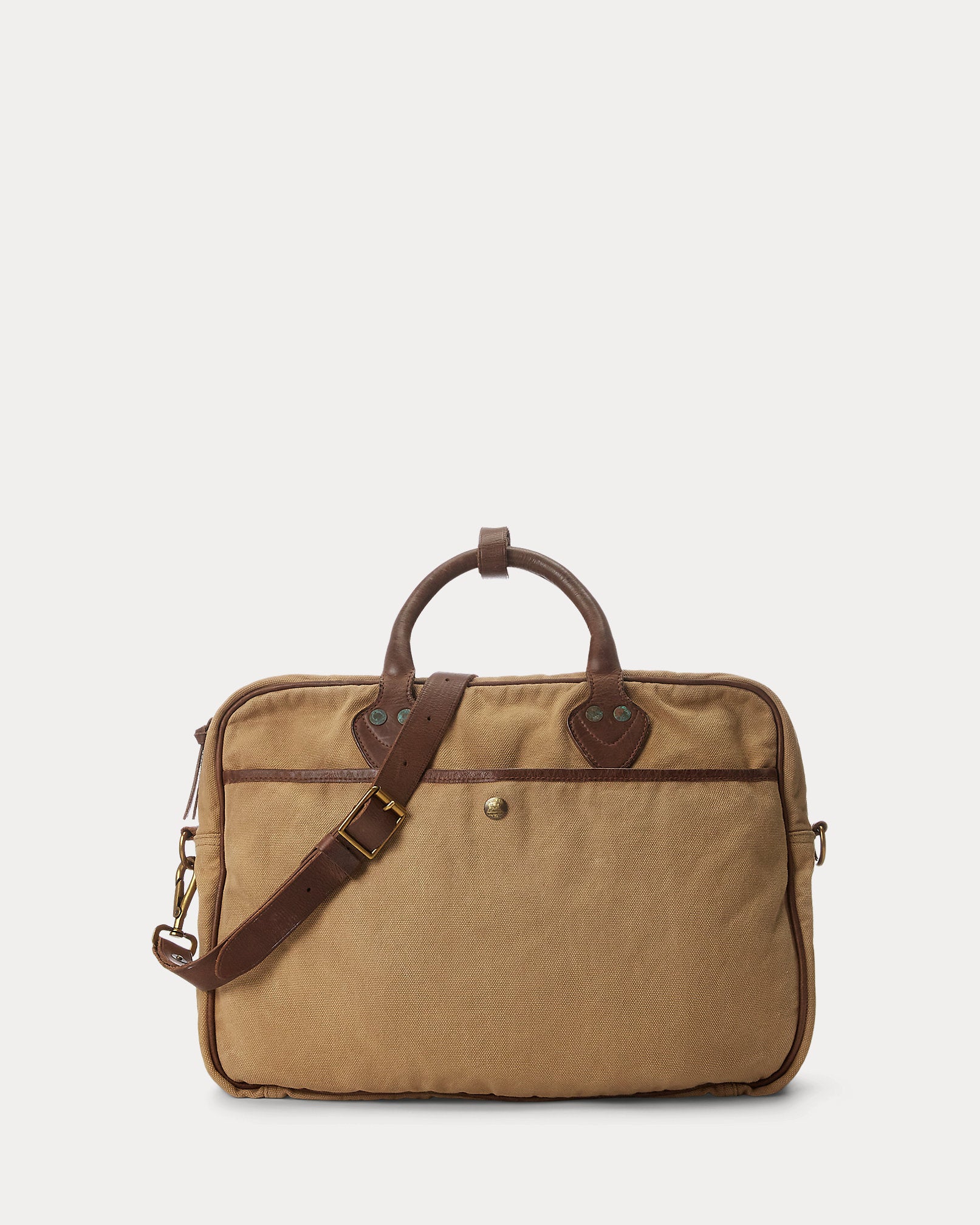 RRL Leather-Trim Canvas Briefcase