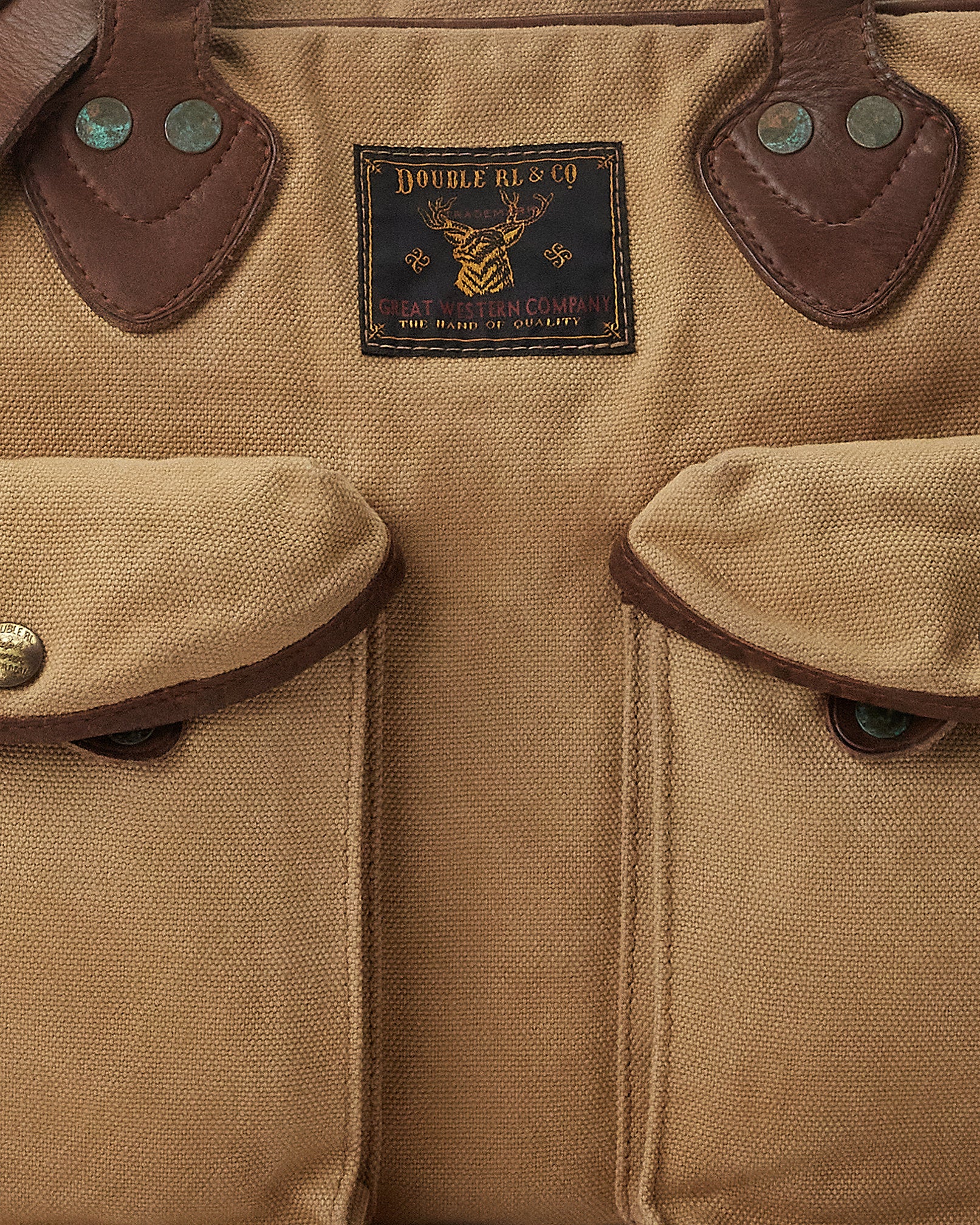 RRL Leather-Trim Canvas Briefcase