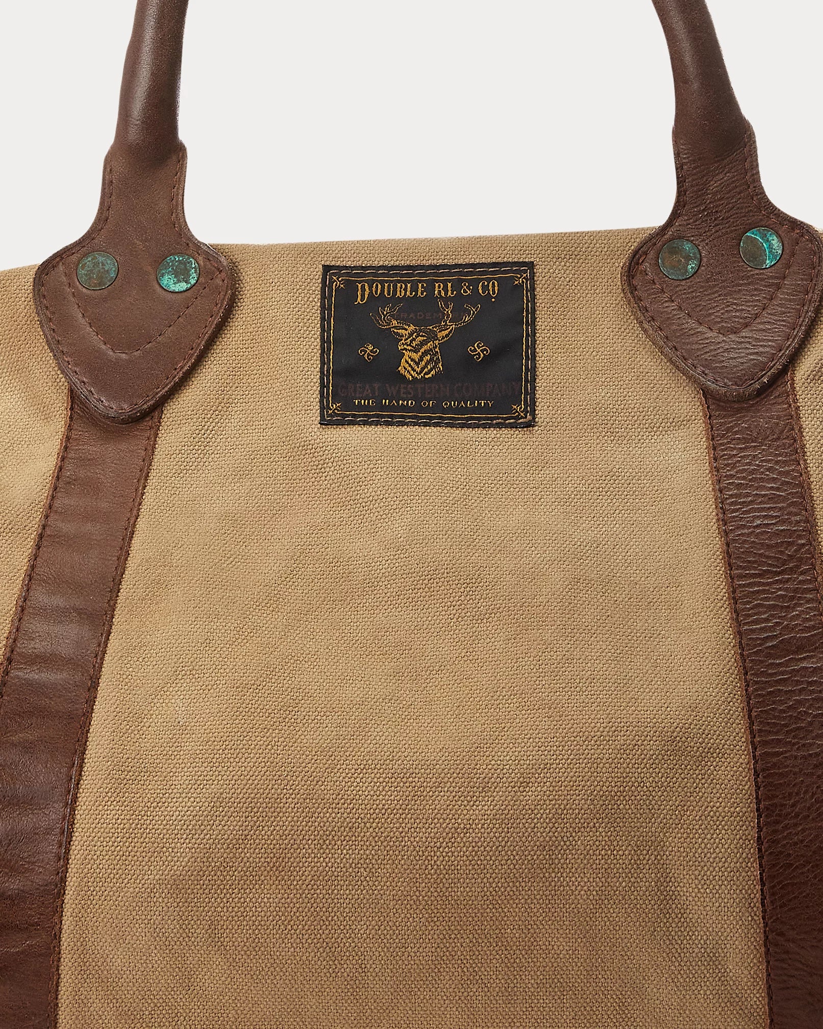 RRL Leather-Trim Canvas Duffel