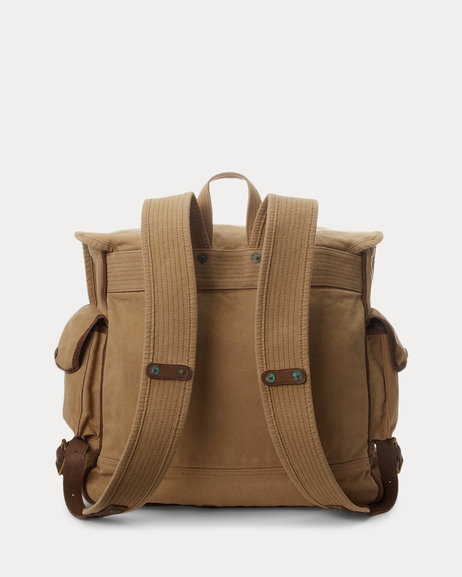 RRL Leather-Trim Canvas Backpack