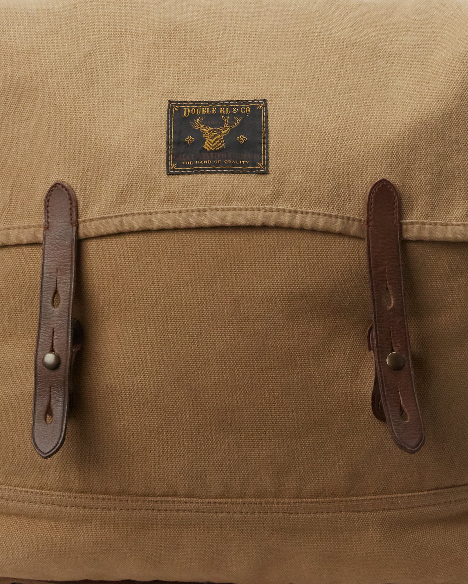 RRL Leather-Trim Canvas Backpack