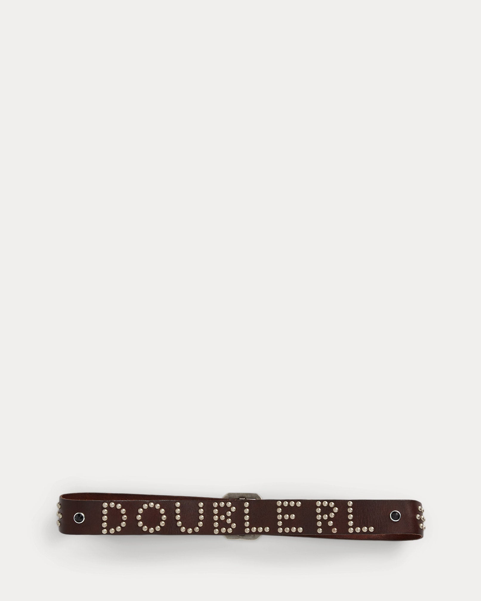 RRL Studded-Logo Leather Belt