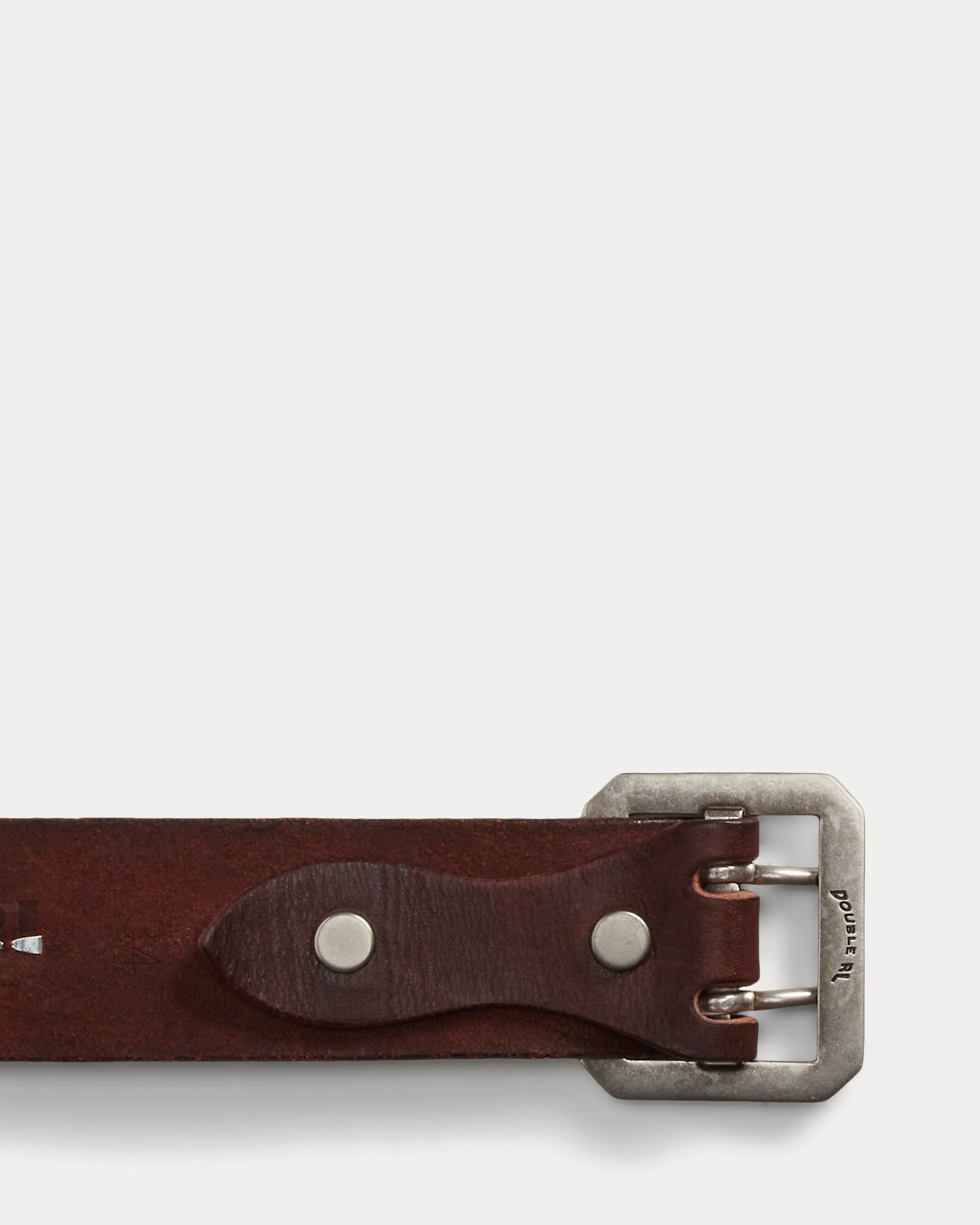 RRL Studded-Logo Leather Belt