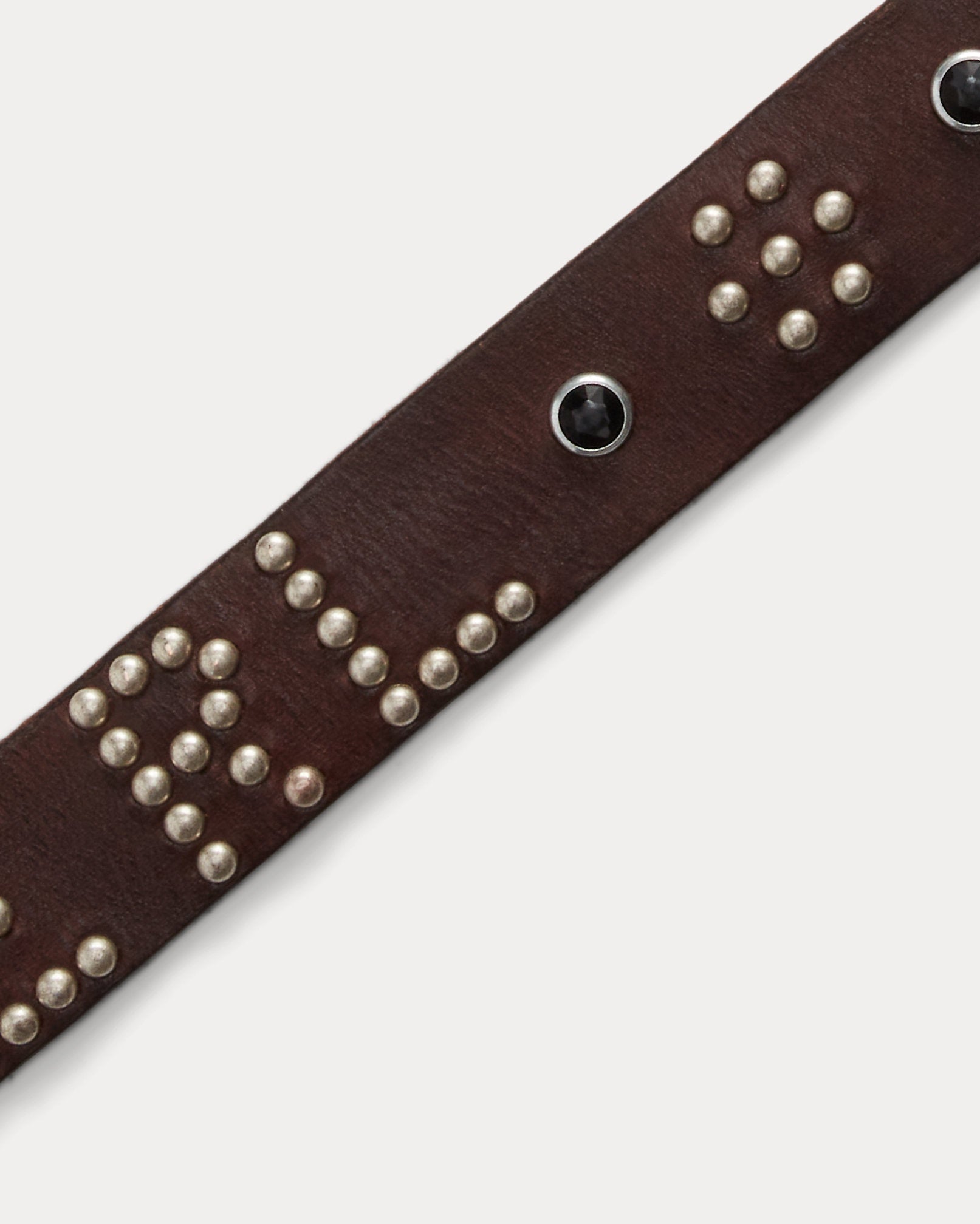 RRL Studded-Logo Leather Belt