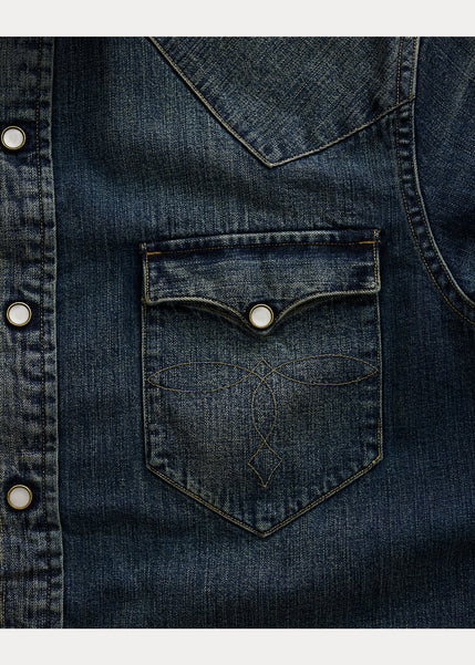 Slim Fit Denim Western Shirt