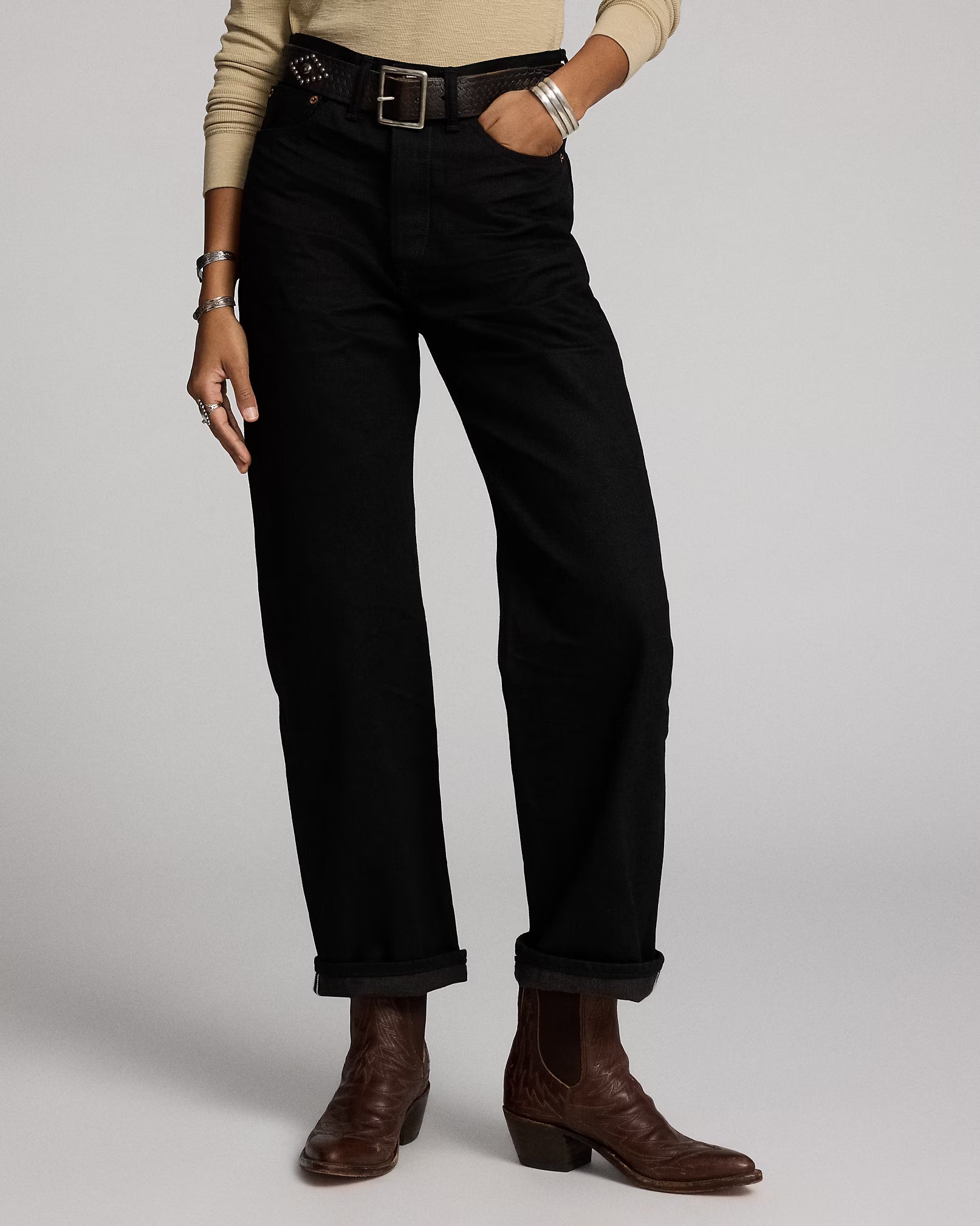 High Boy Fit Black Selvedge Jean