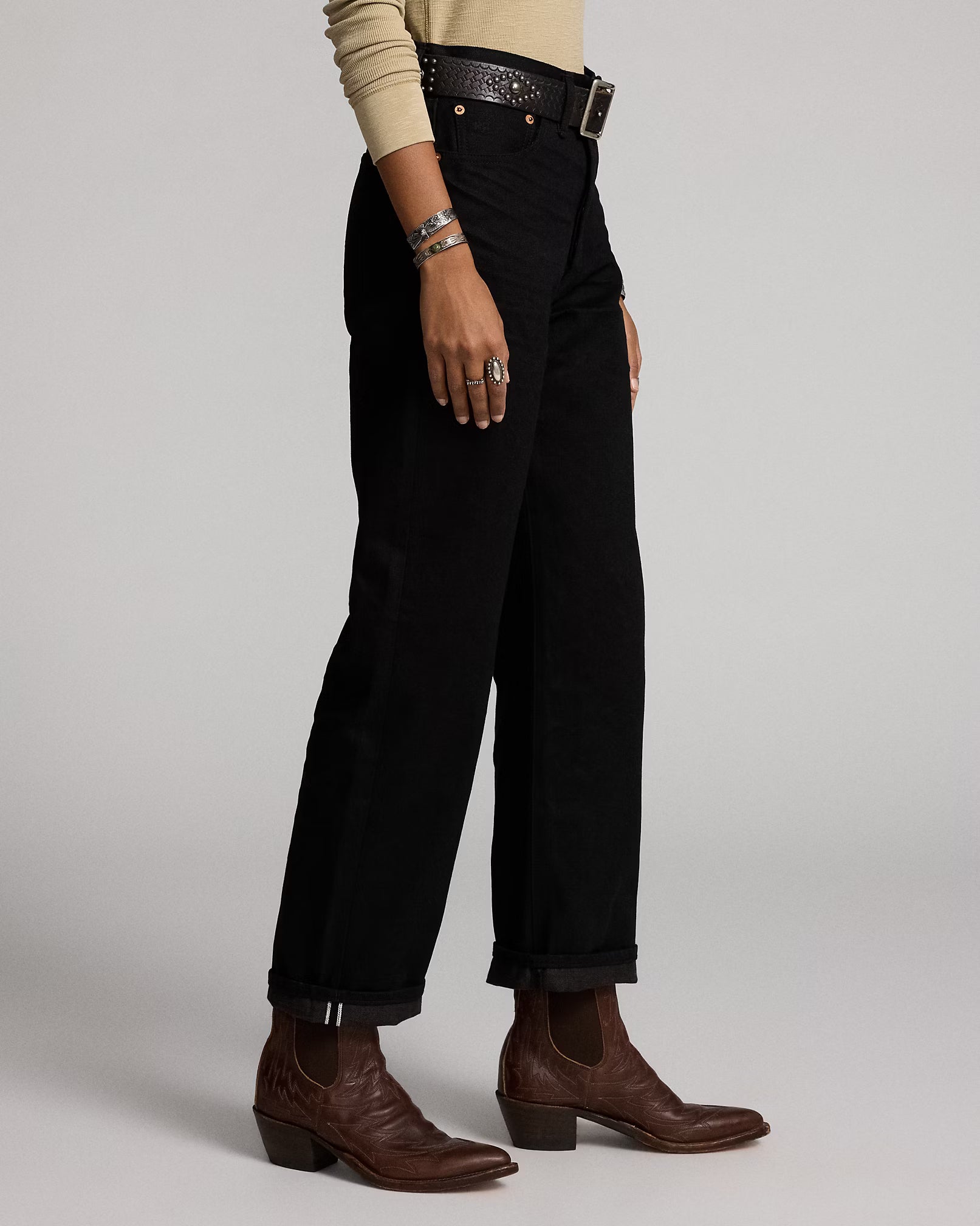 High Boy Fit Black Selvedge Jean