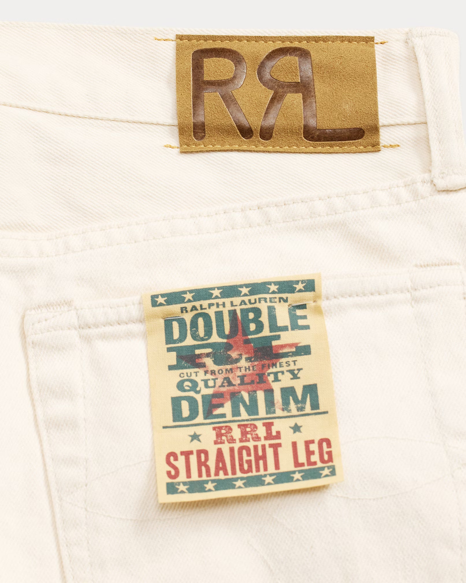 RRL Straight Leg Fit Seeded Natural Jean