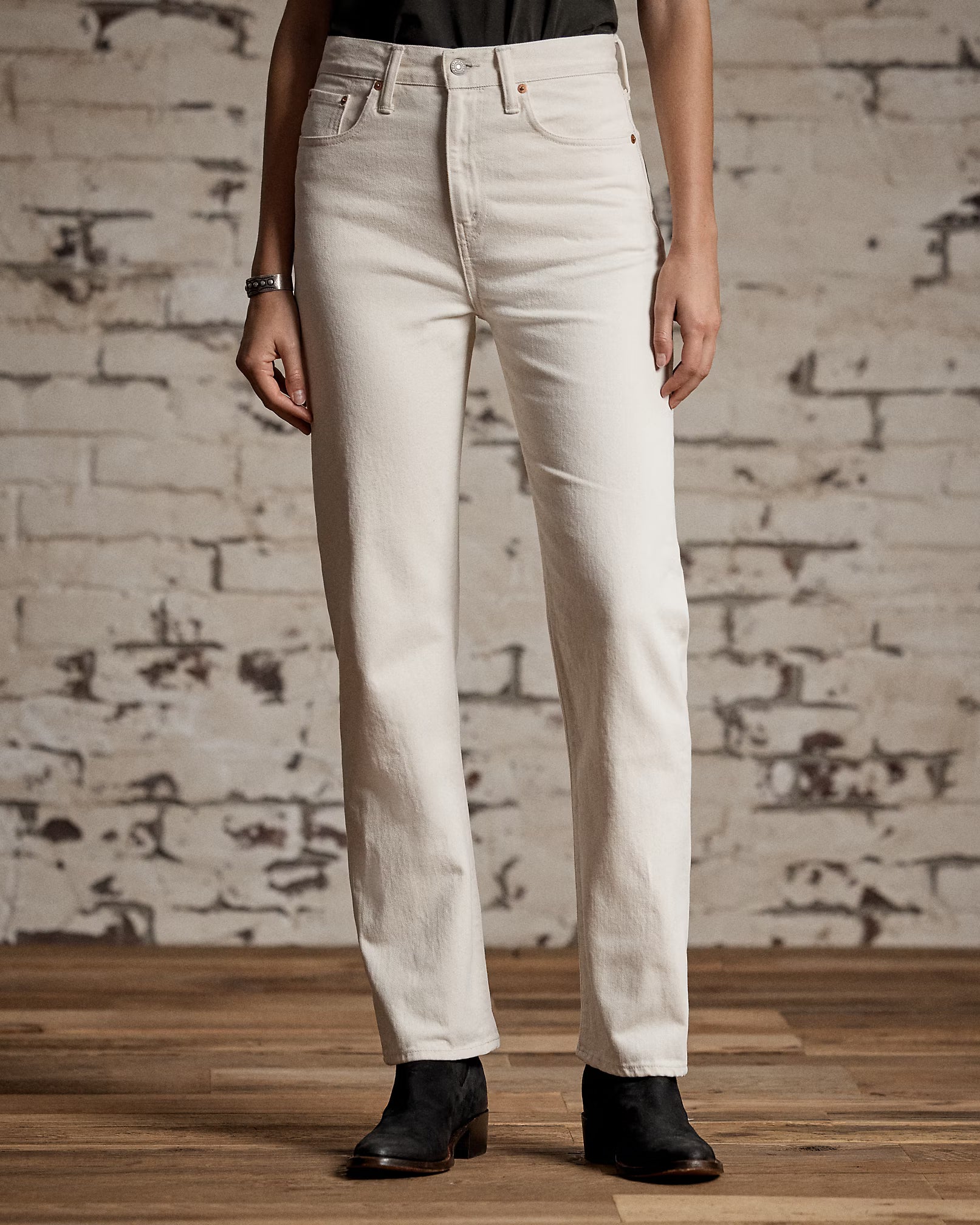 RRL Straight Leg Fit Seeded Natural Jean