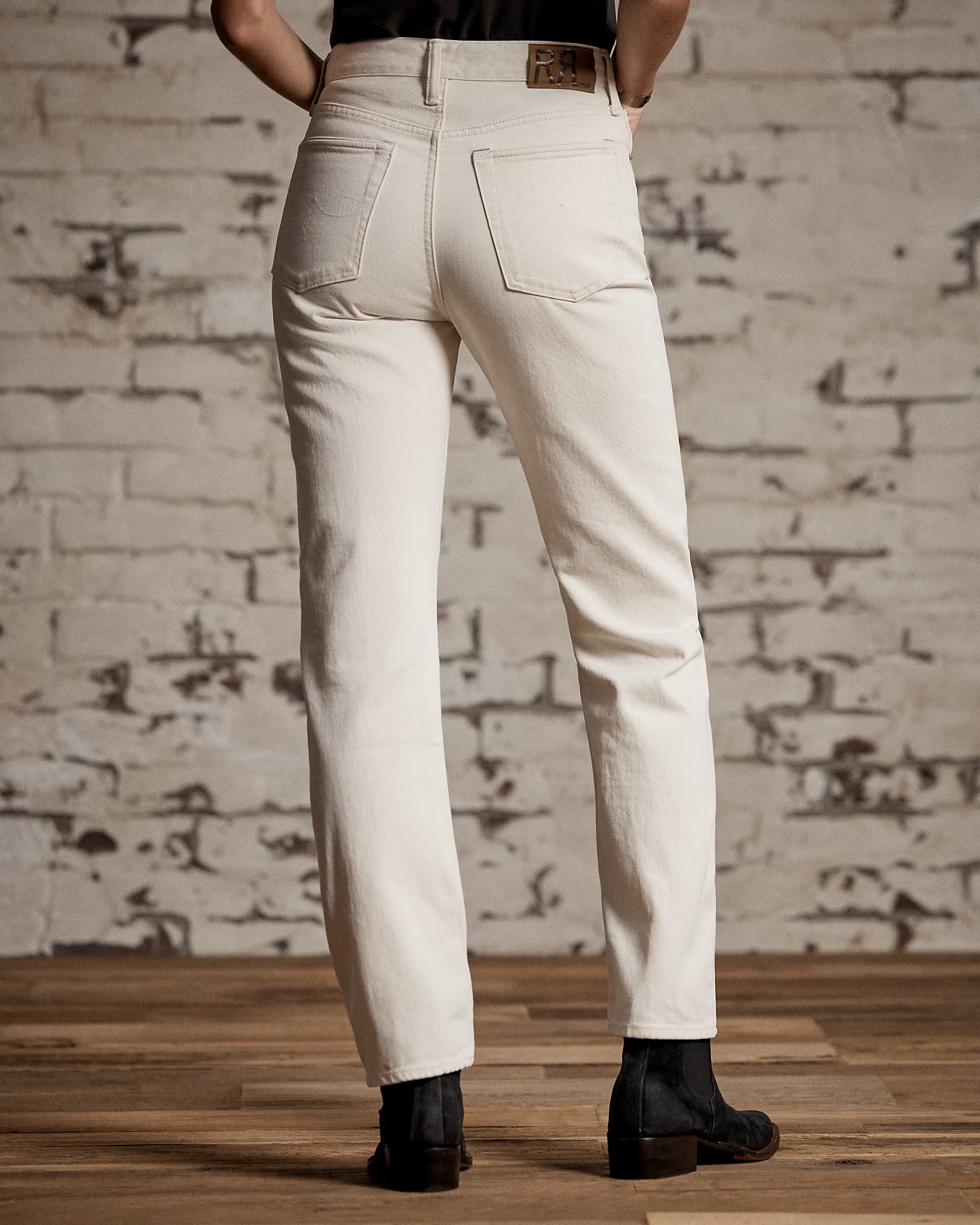 RRL Straight Leg Fit Seeded Natural Jean